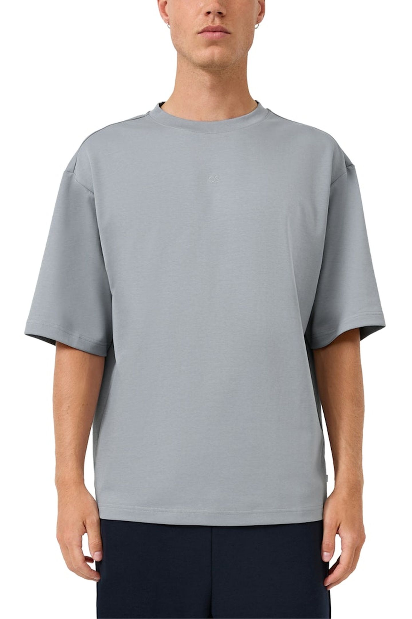 S.OLIVER-QS T-SHIRTS GREY/BLACK 1