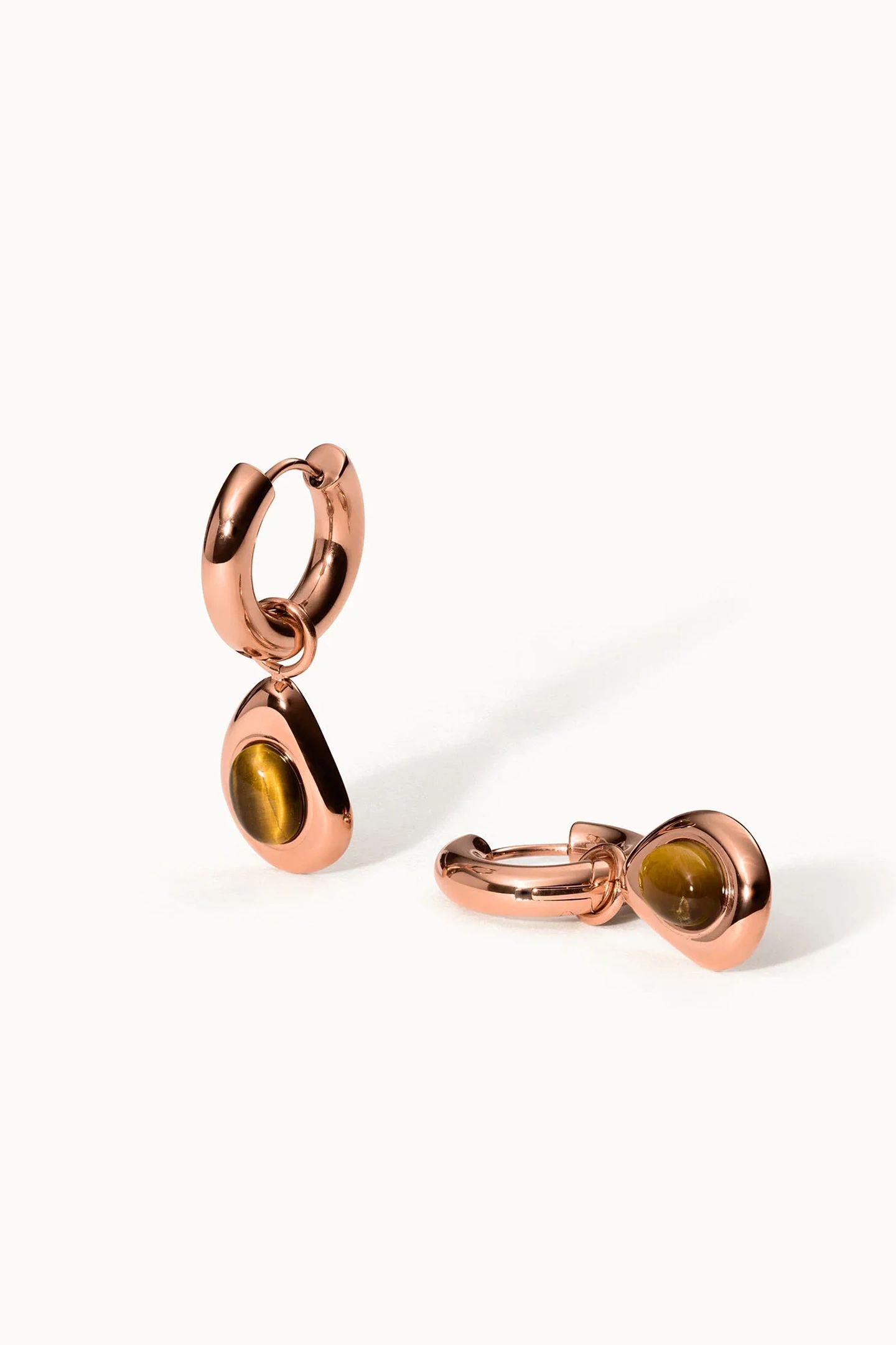 TIGER'S EYE OHRRINGE ROSEGOLD 2