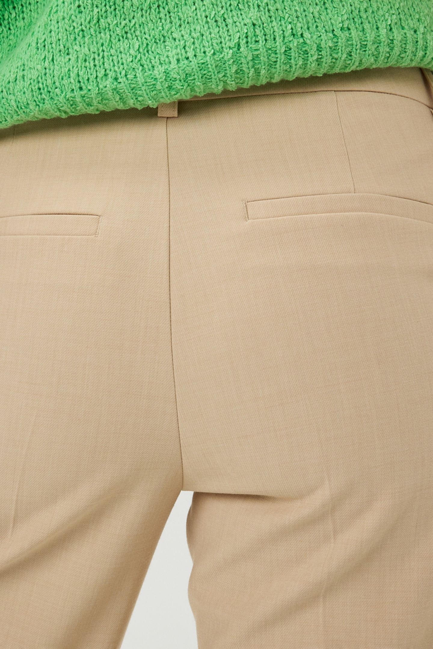 TROUSERS STRAIGHT LEG MELANGE SAND 7
