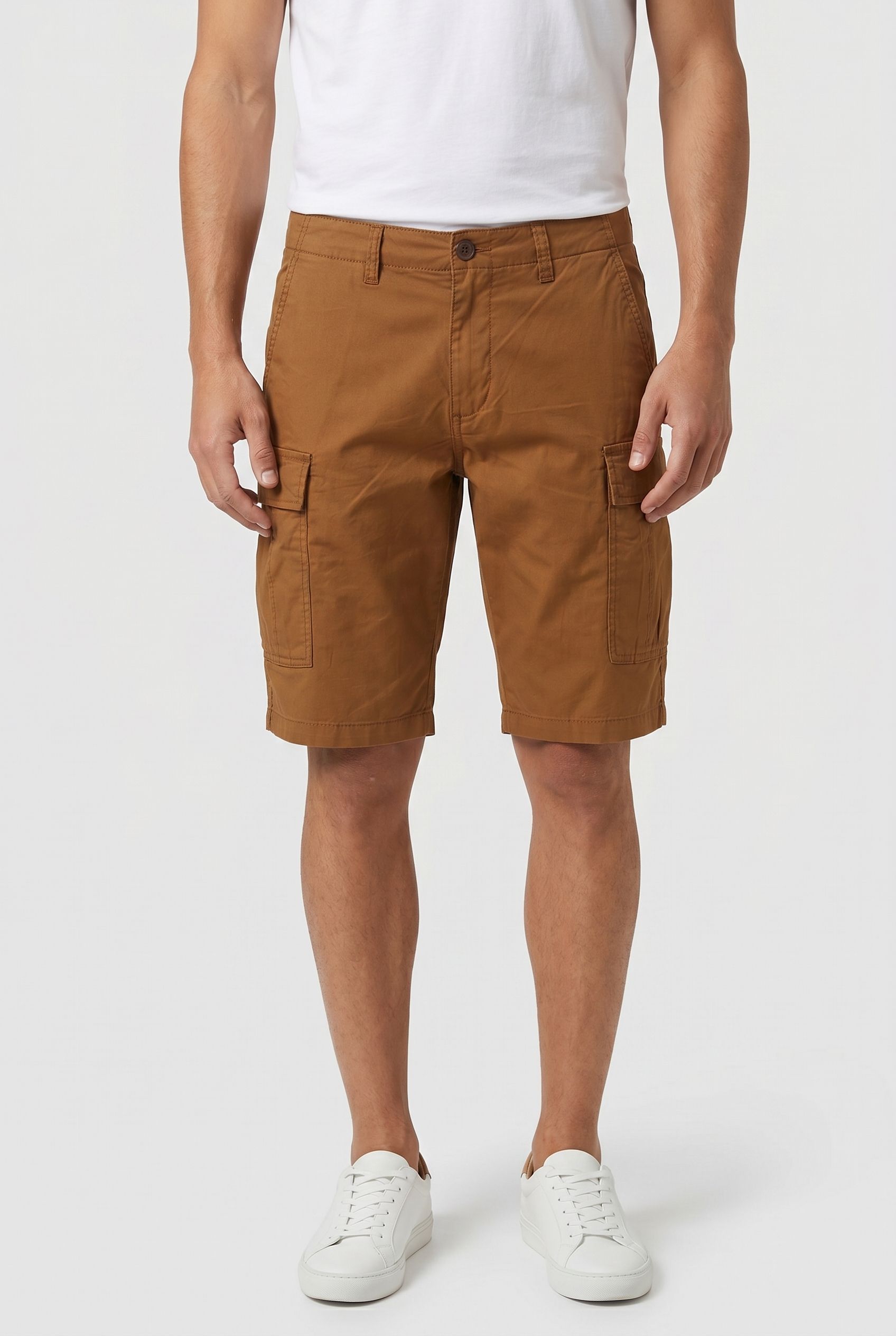 TWILL CARGO SHORT DARK BROWN 1
