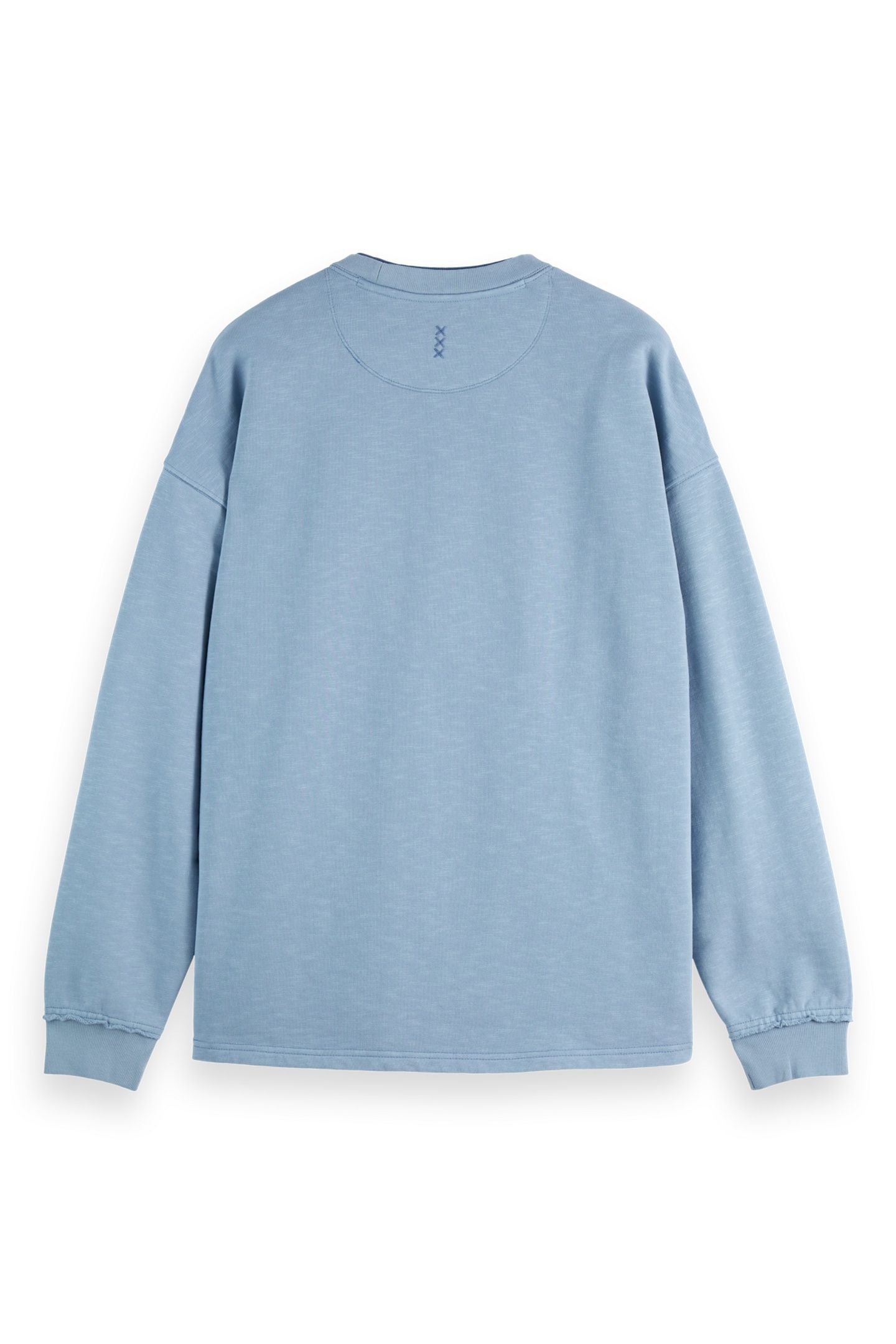 3 CROSSES GARMENT-DYED SWEATSHIRT FADED DENIM 2