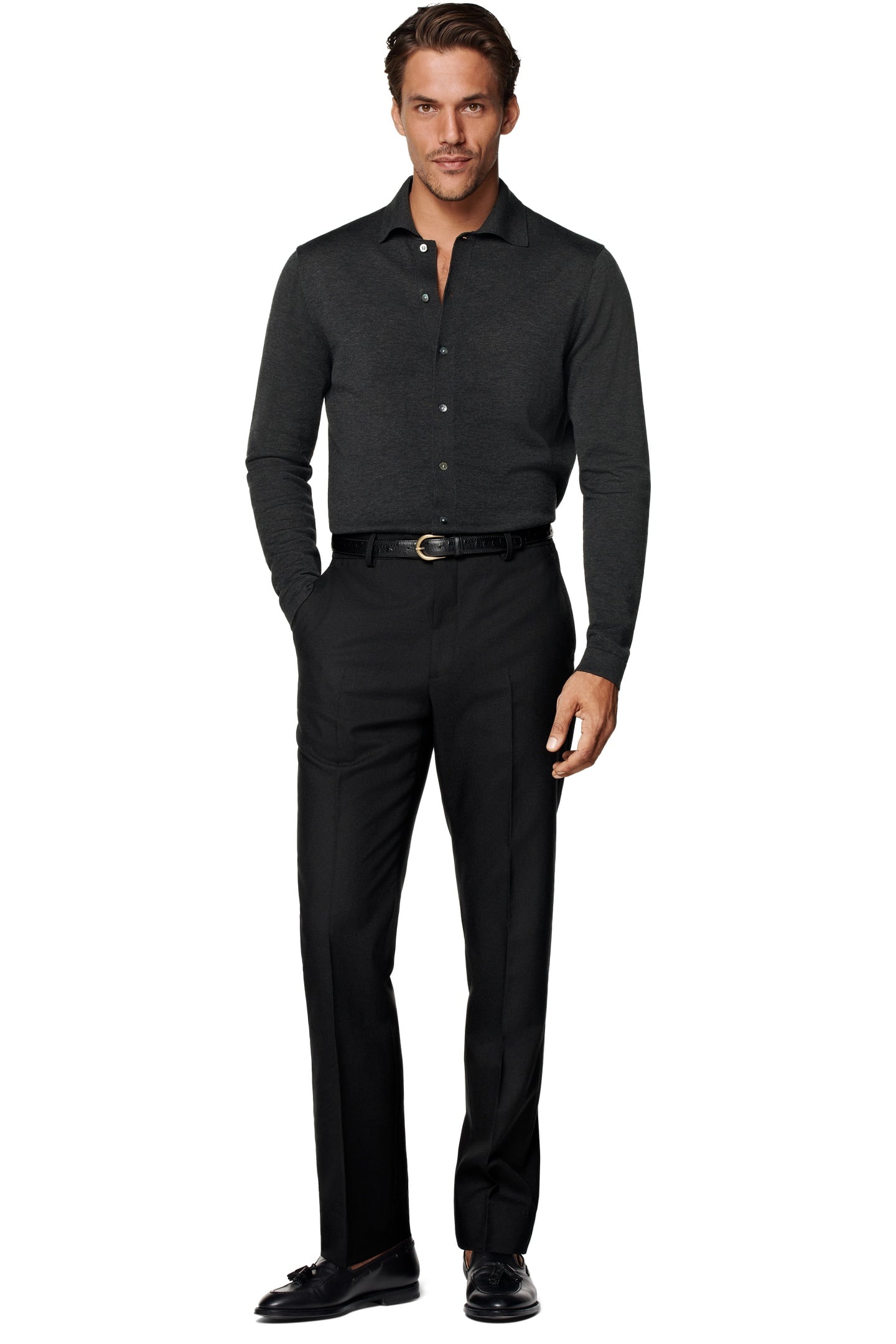 LS POLO CARDIGAN DARK GREY POLO DARK GREY 6