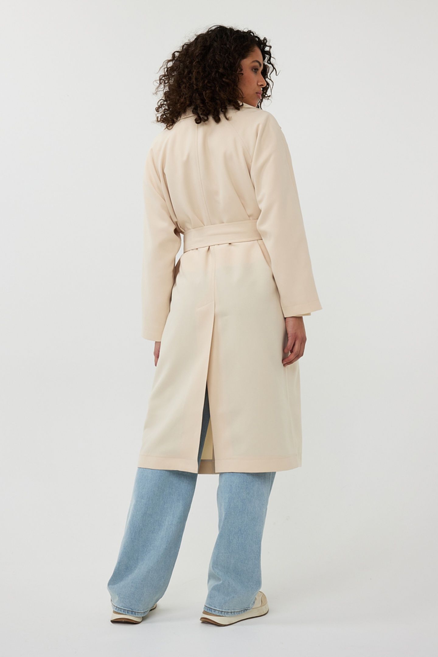 COAT LONG BASIC SAND 3