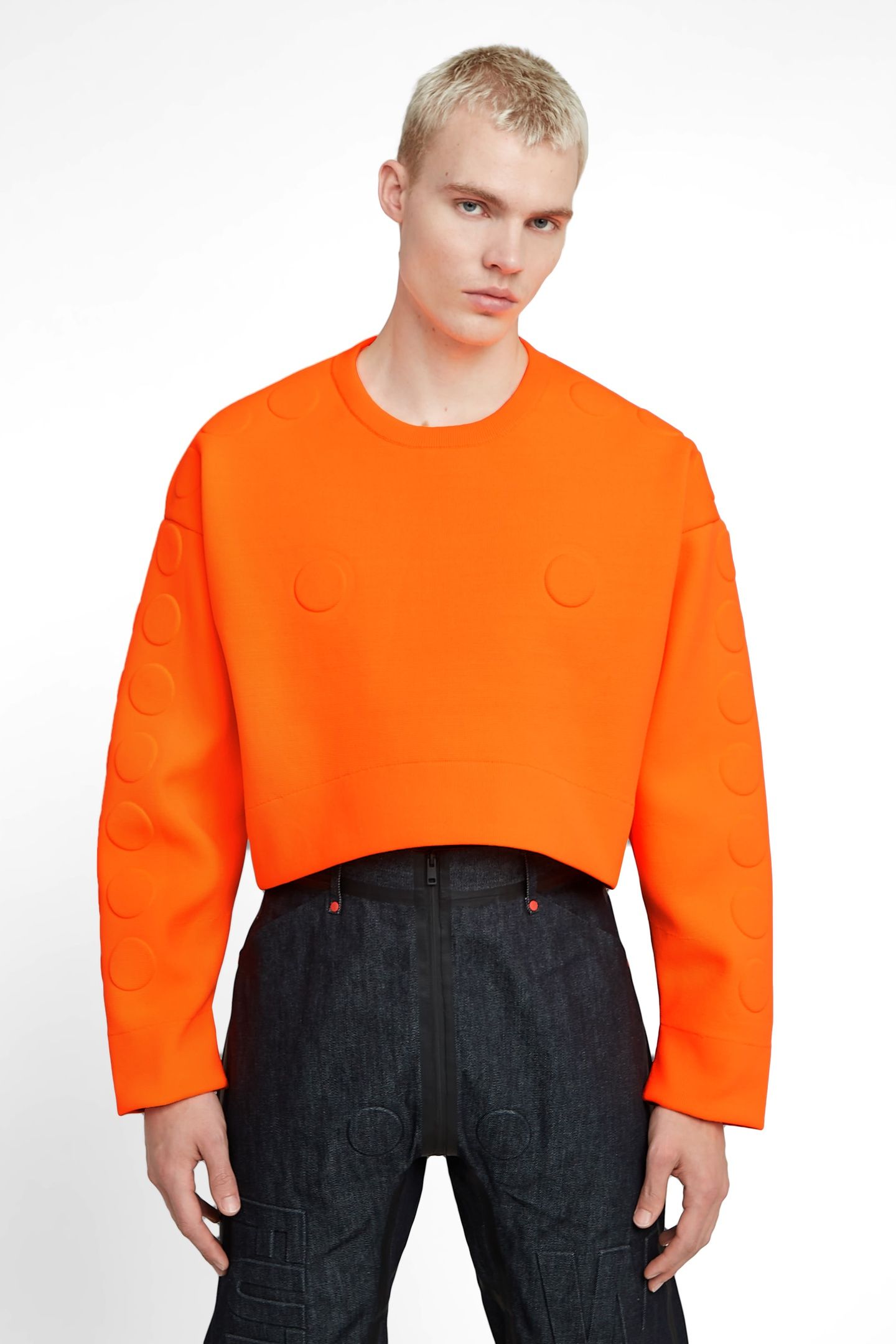 GSXWVB OVERSIZED SHORT SWEAT KNIT SIGNAL ORANGE 2