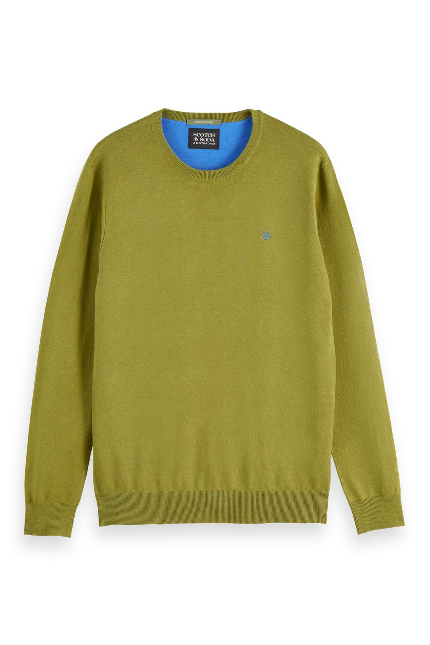 REGULAR-FIT ECOVERO BLEND CREWNECK CALLA GREEN 1