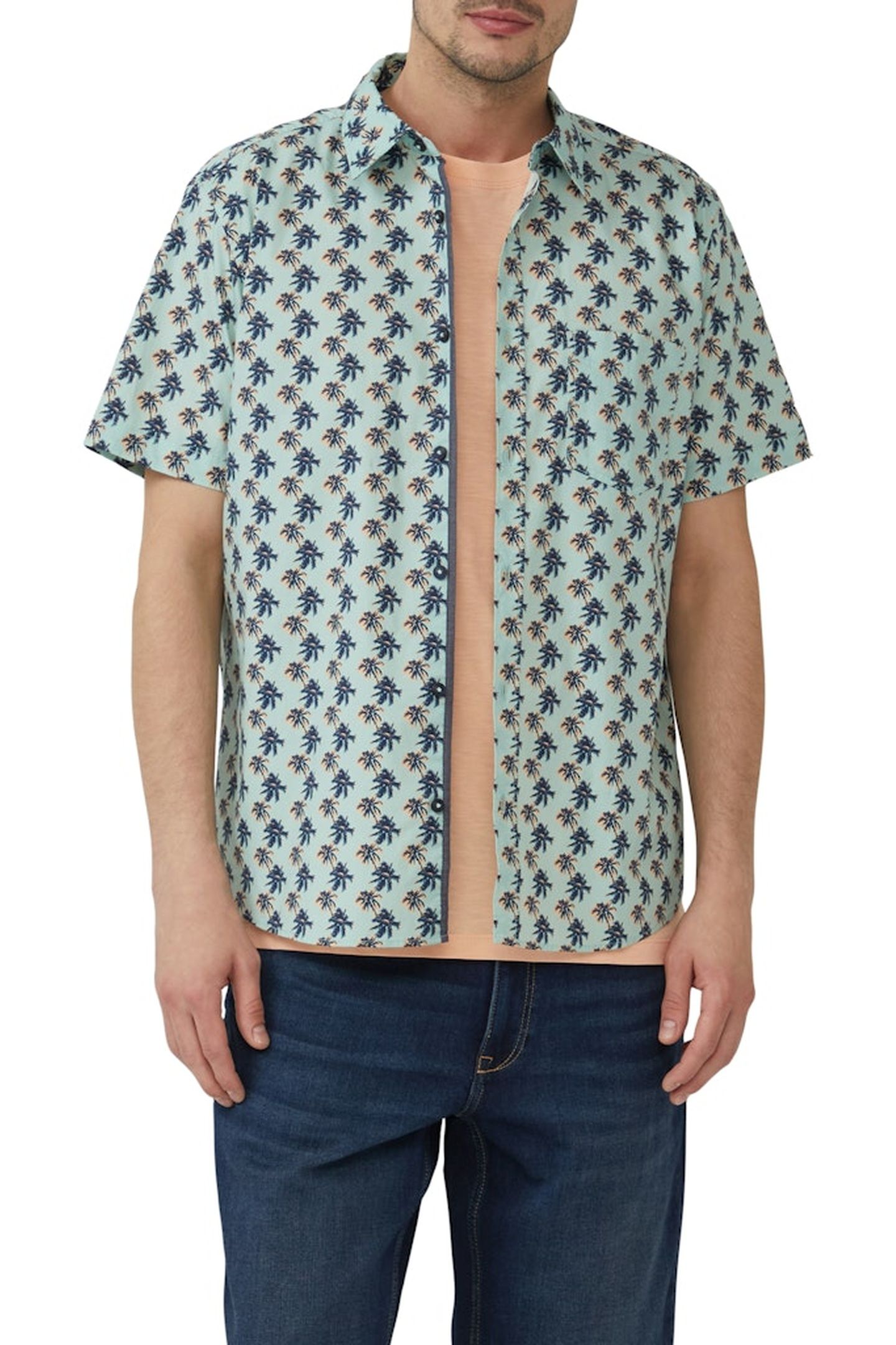 S.OLIVER SHIRTS BLUE GREEN 1
