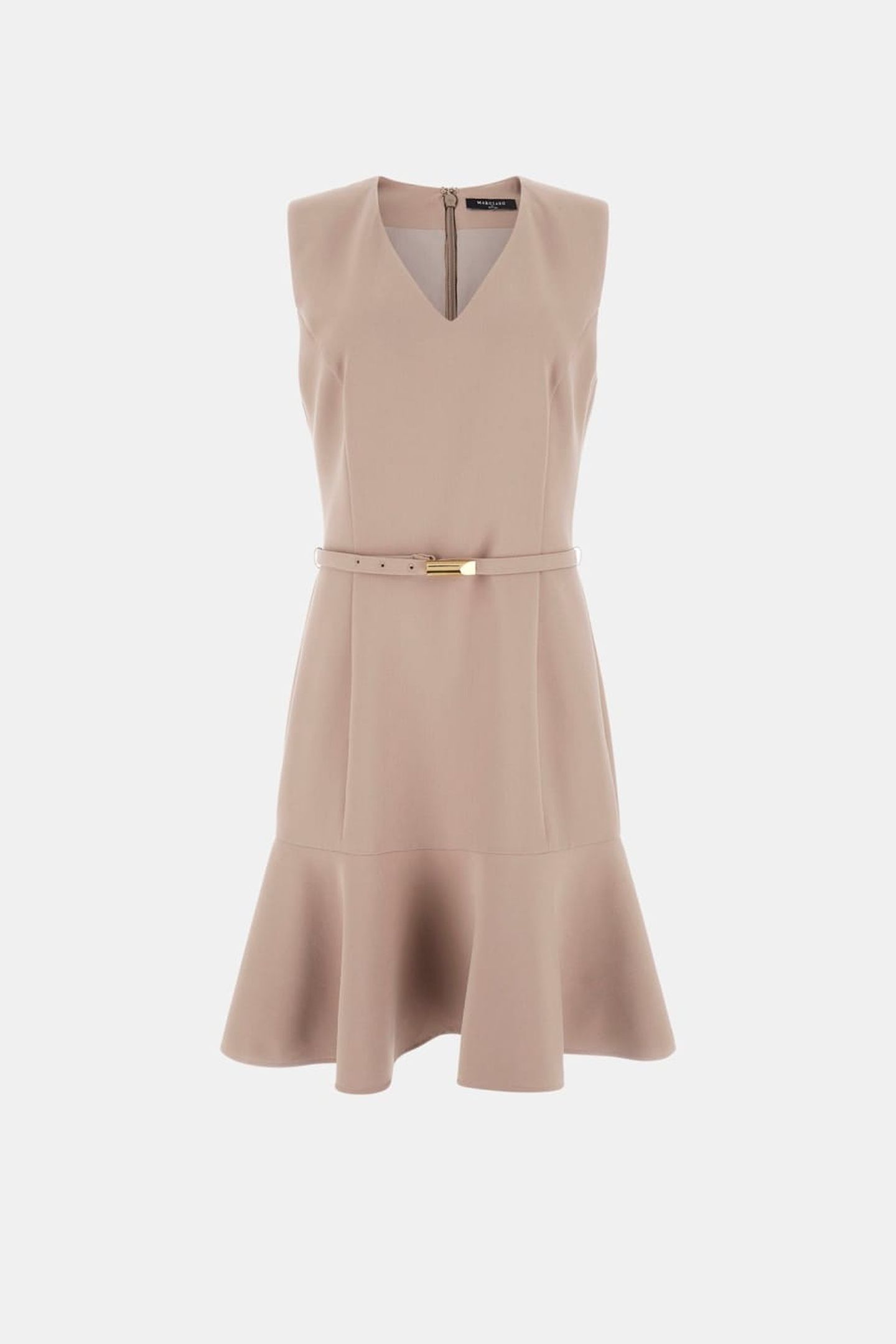 DALIA SL FLARED DRESS SILK TAUPE 8