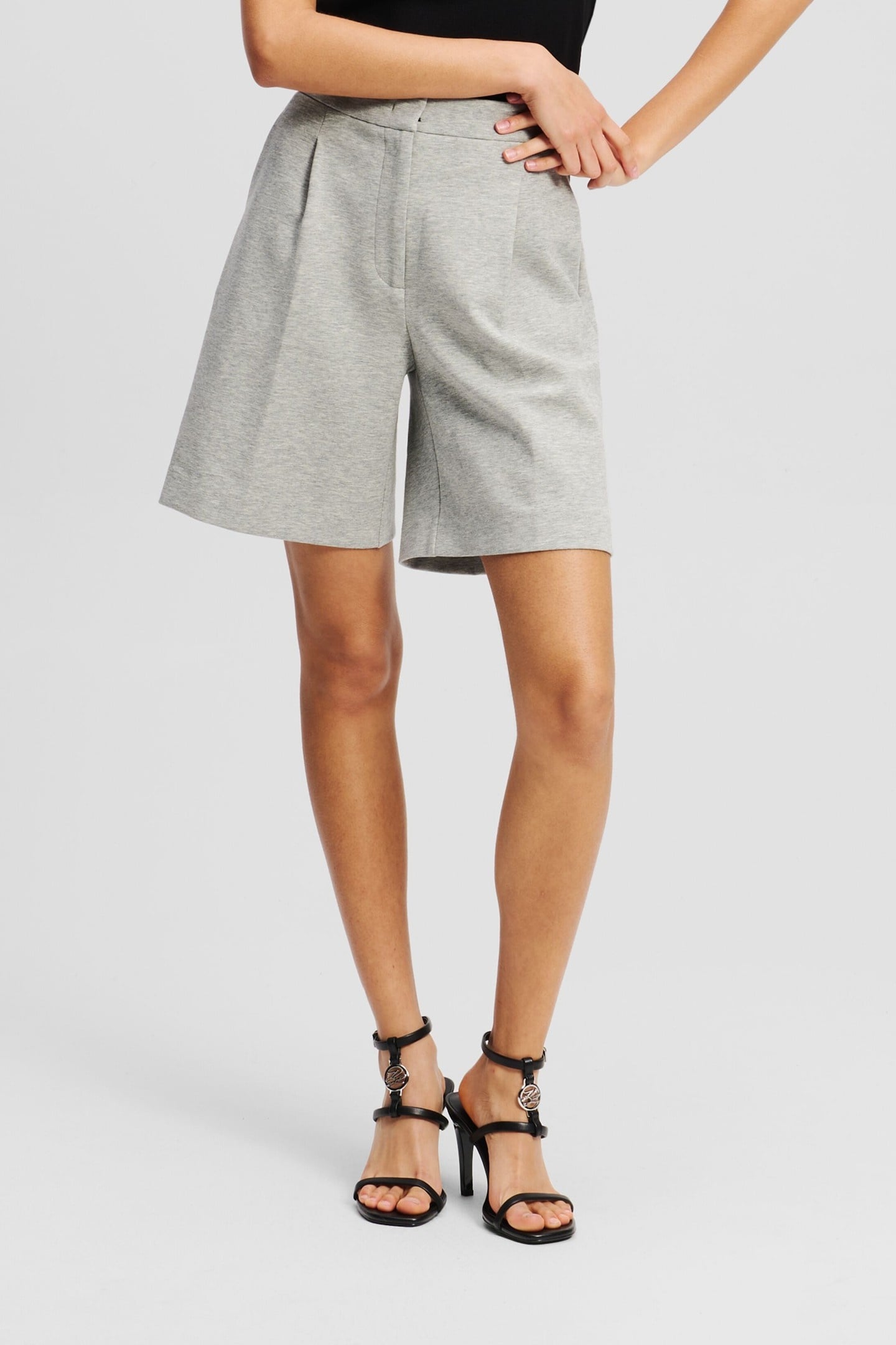 DOUBLE JERSEY SHORTS LIGHT GREY MELANGE 1