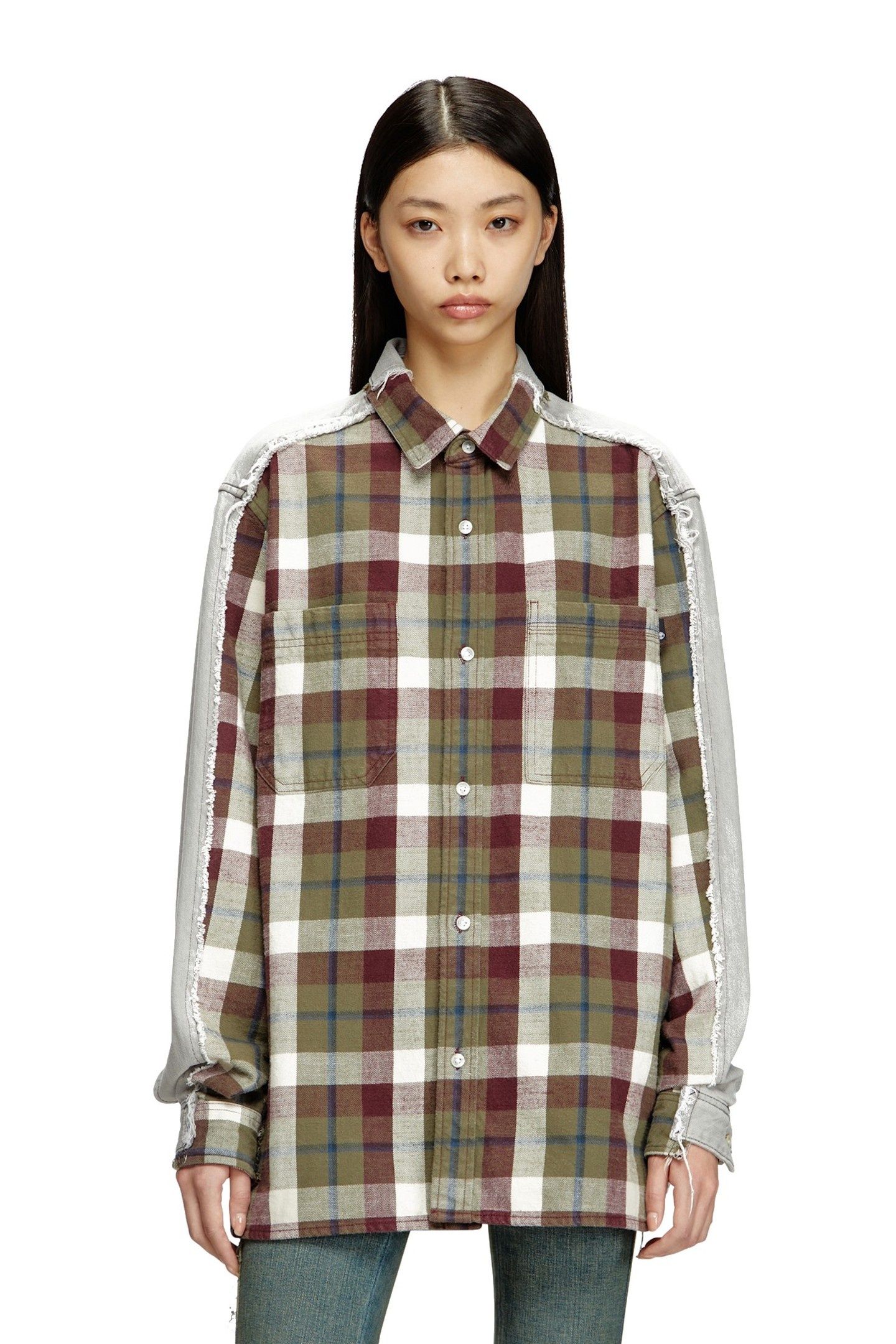 UNISEX DIESELOVES TBL FLANNEL/BACK DENIM SHIRT 3