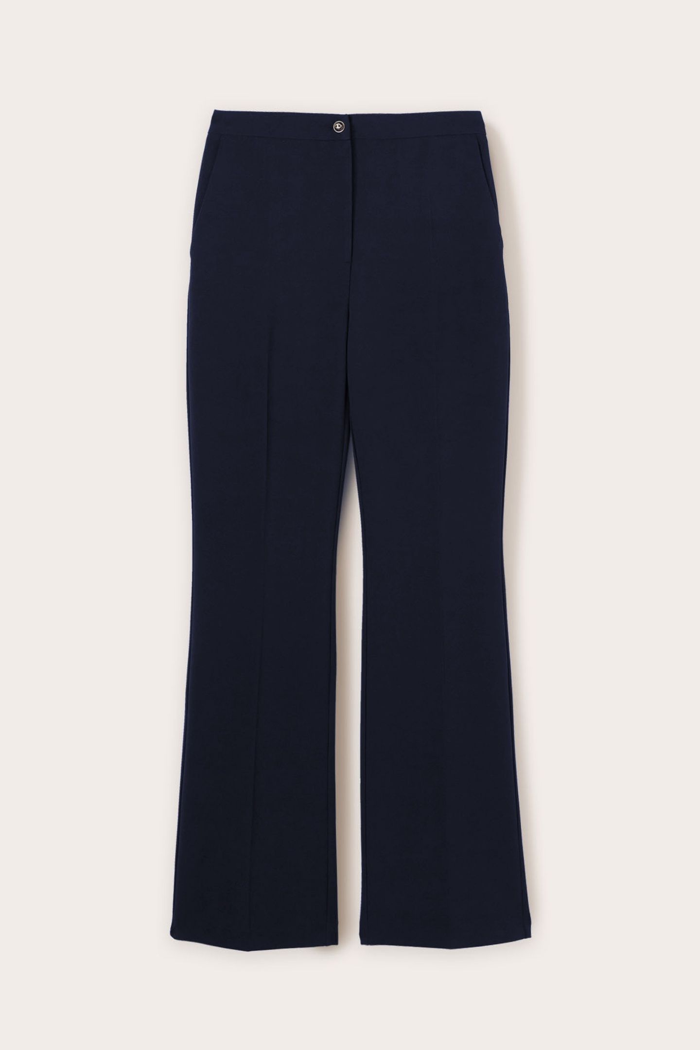 PALAZZO TROUSERS WITH IRONED CREASE BLUE 4