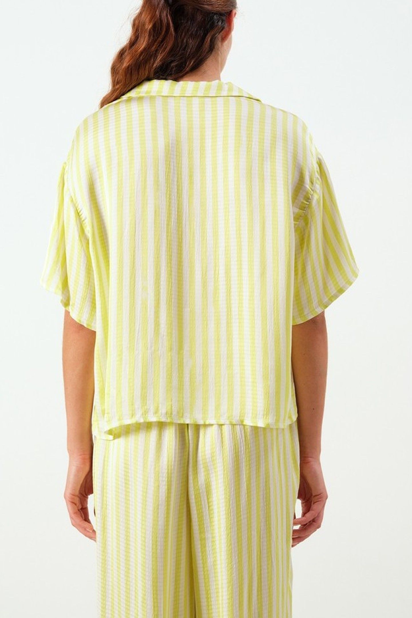 SHANING SHIRT RAYURES JAUNES FLUO 3