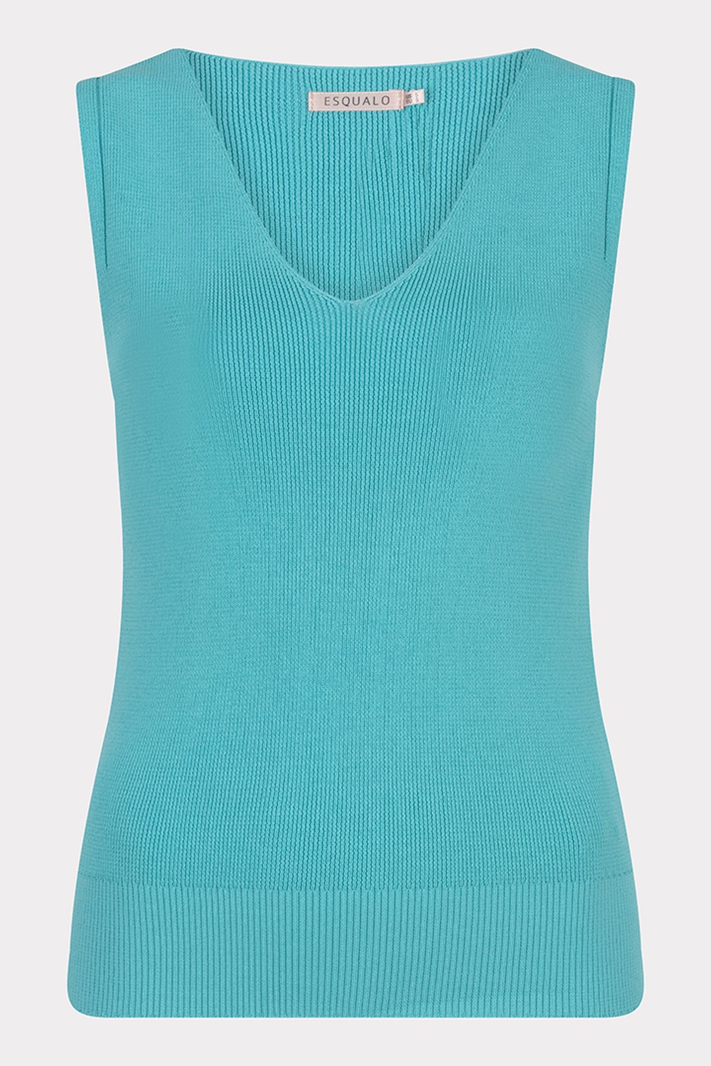 TOP RIB V-NECK LAGOON 4