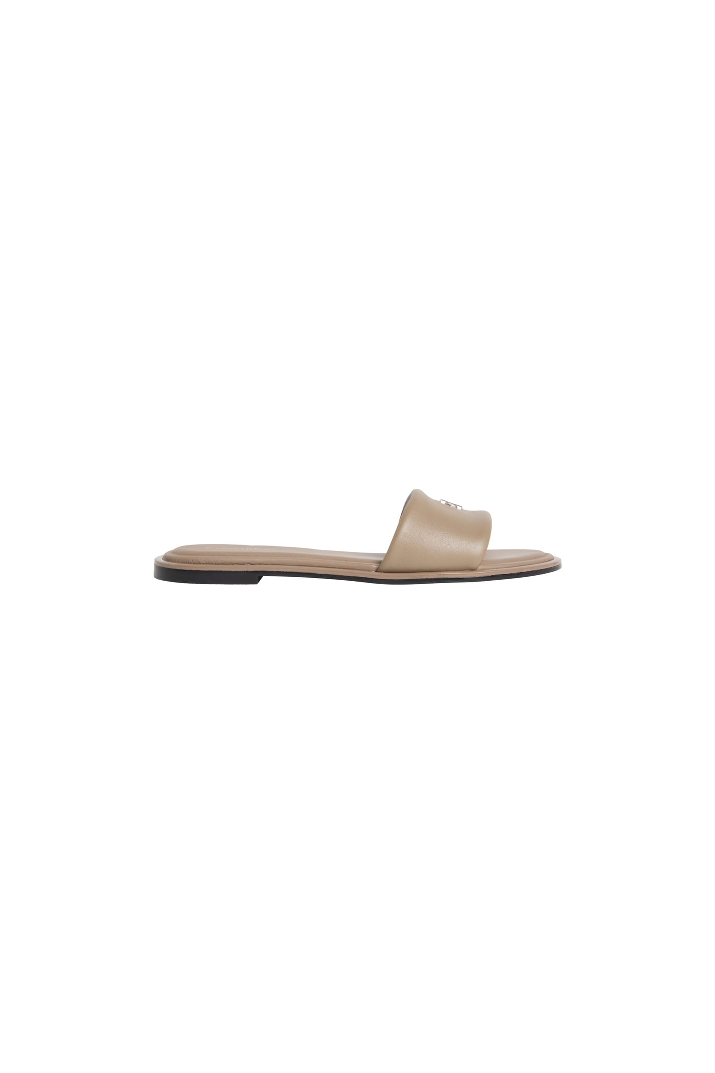 ROUND FLAT SANDAL LEATHER DESERT TAUPE 1