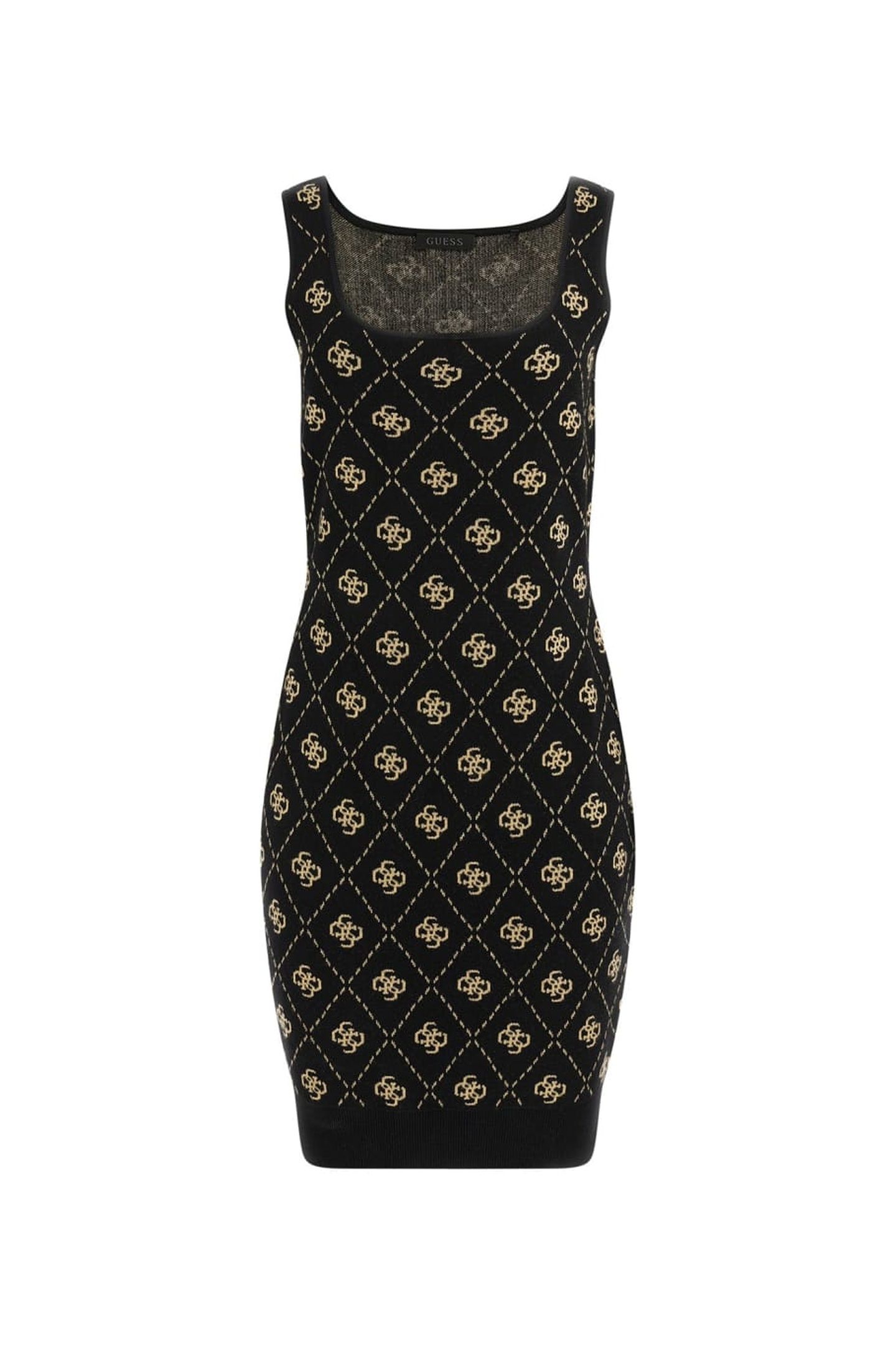 GUESS ECO SARAH 4G SL DRESS SW BLACK TRAVERTINE SAN 5