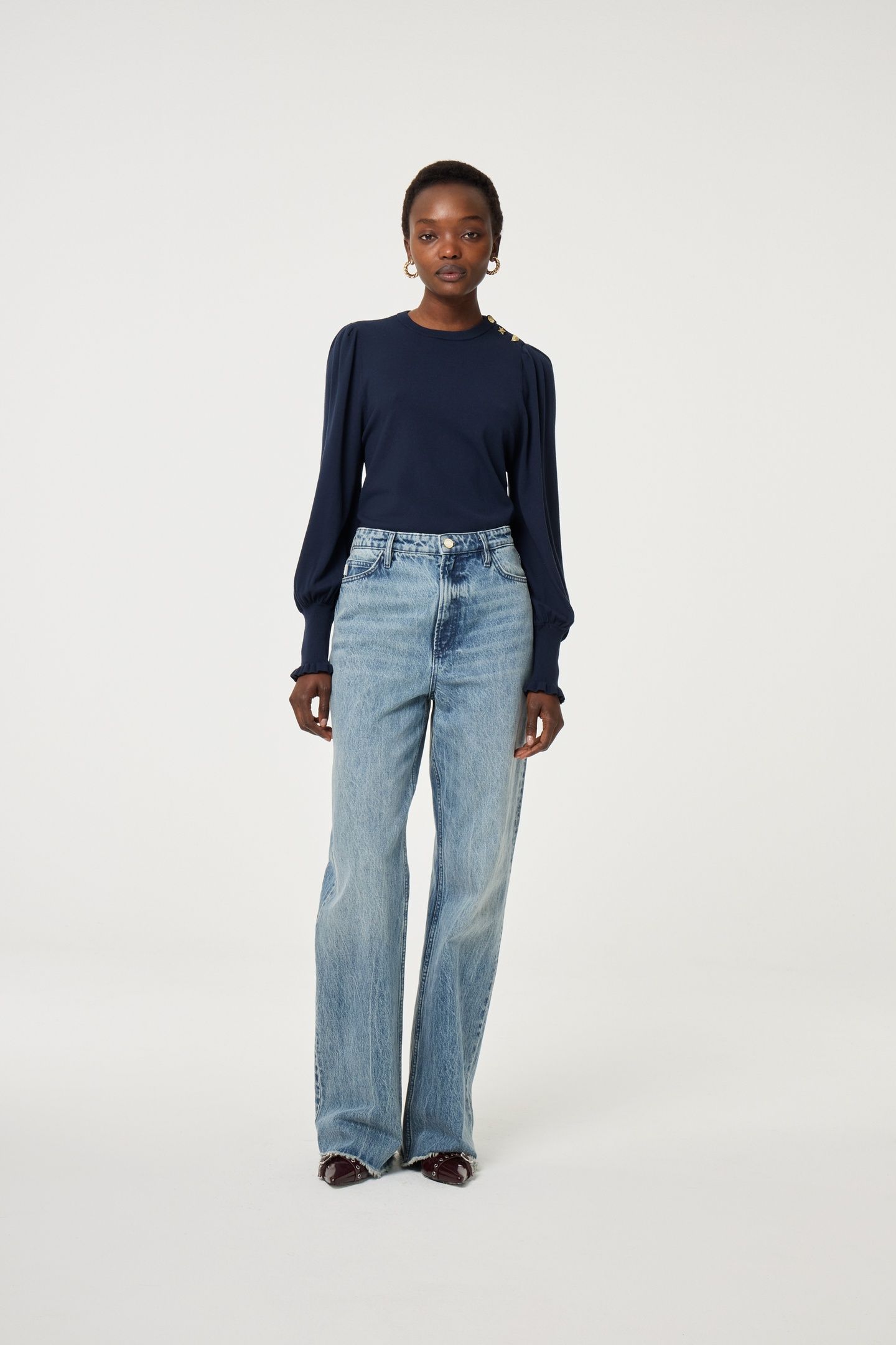 MOLLY BALLOON PULLOVER AFTER MIDNIGHT BLUE 2