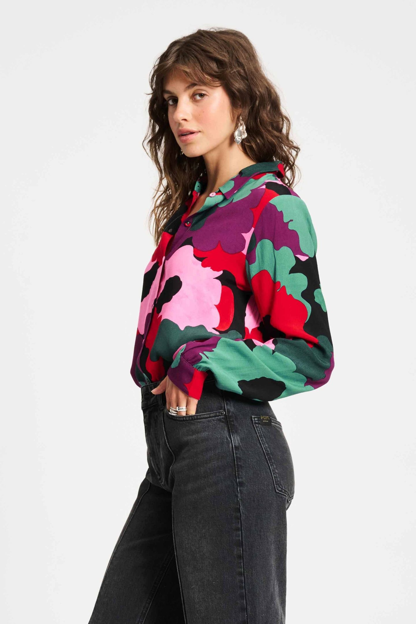 BLOUSE - MILA ABSTRACT FLOWER 3