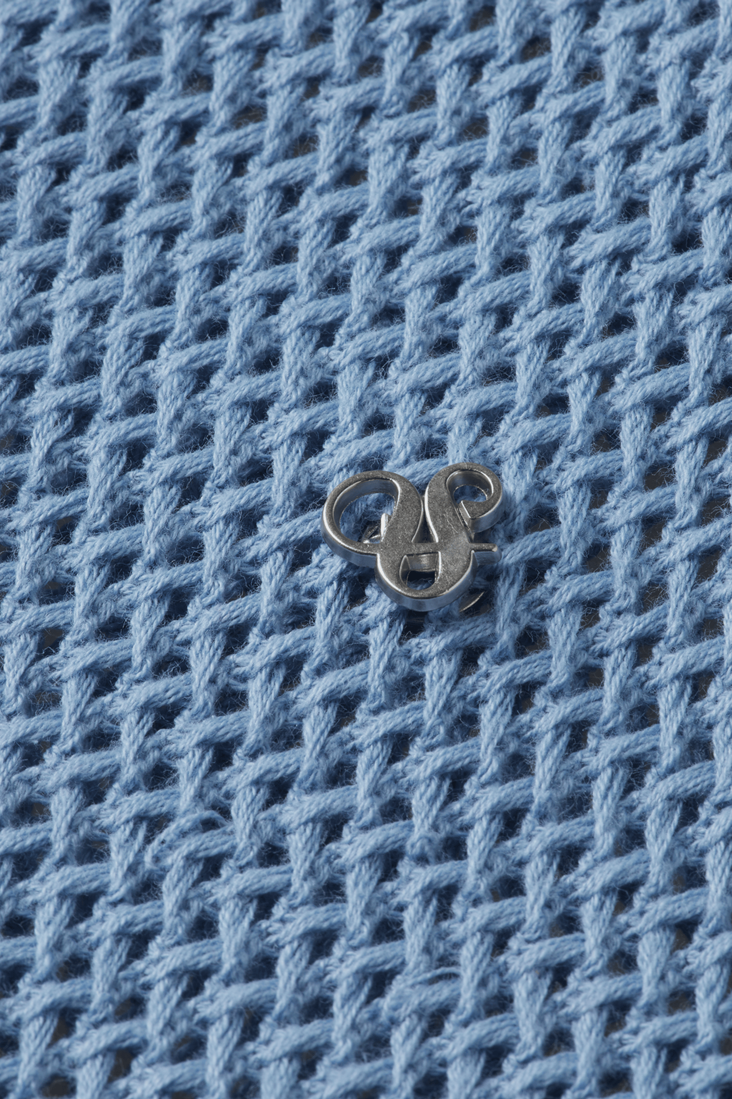 CROCHET POLO FADED DENIM 7