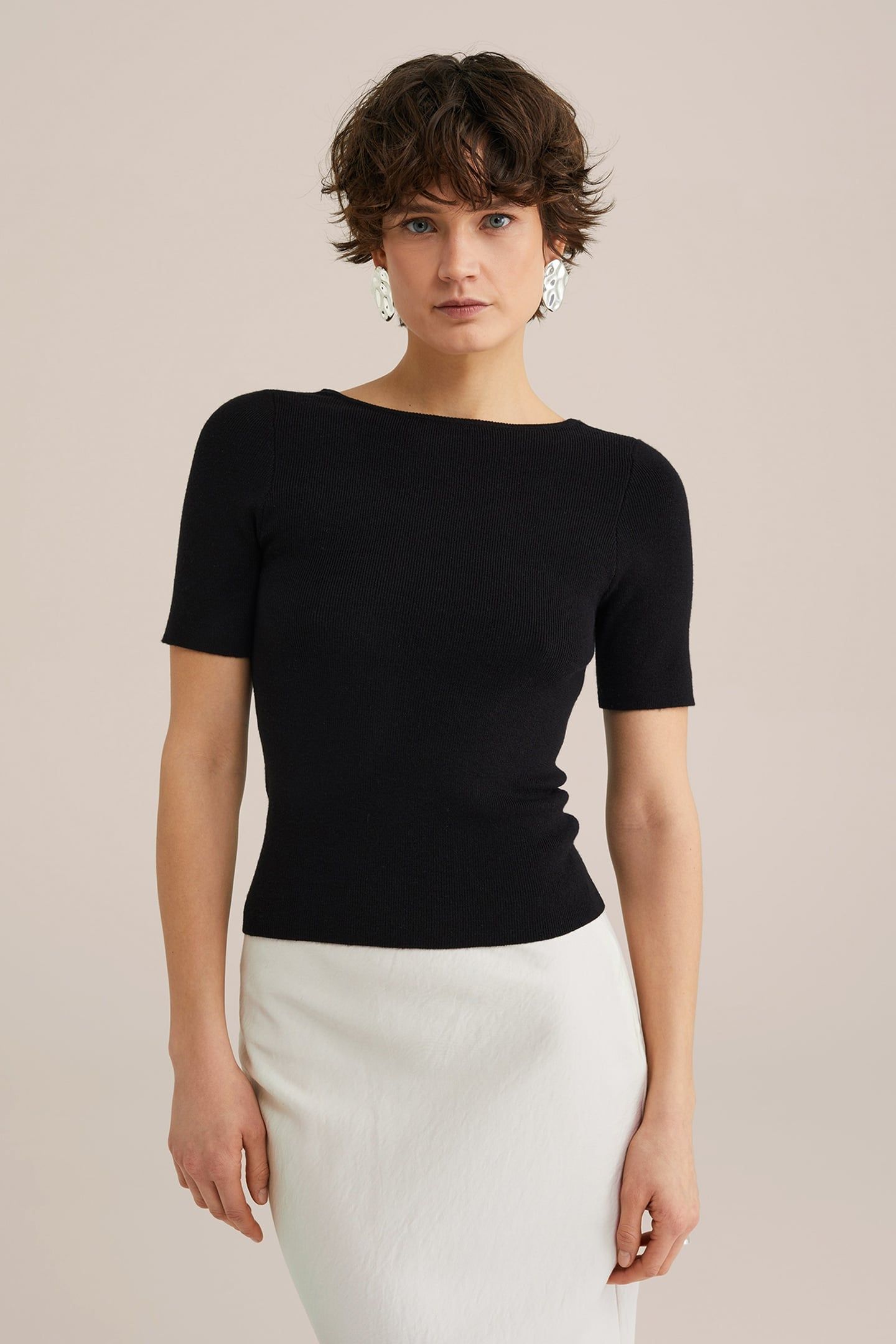 KNITTED PULLOVER BLACK 1