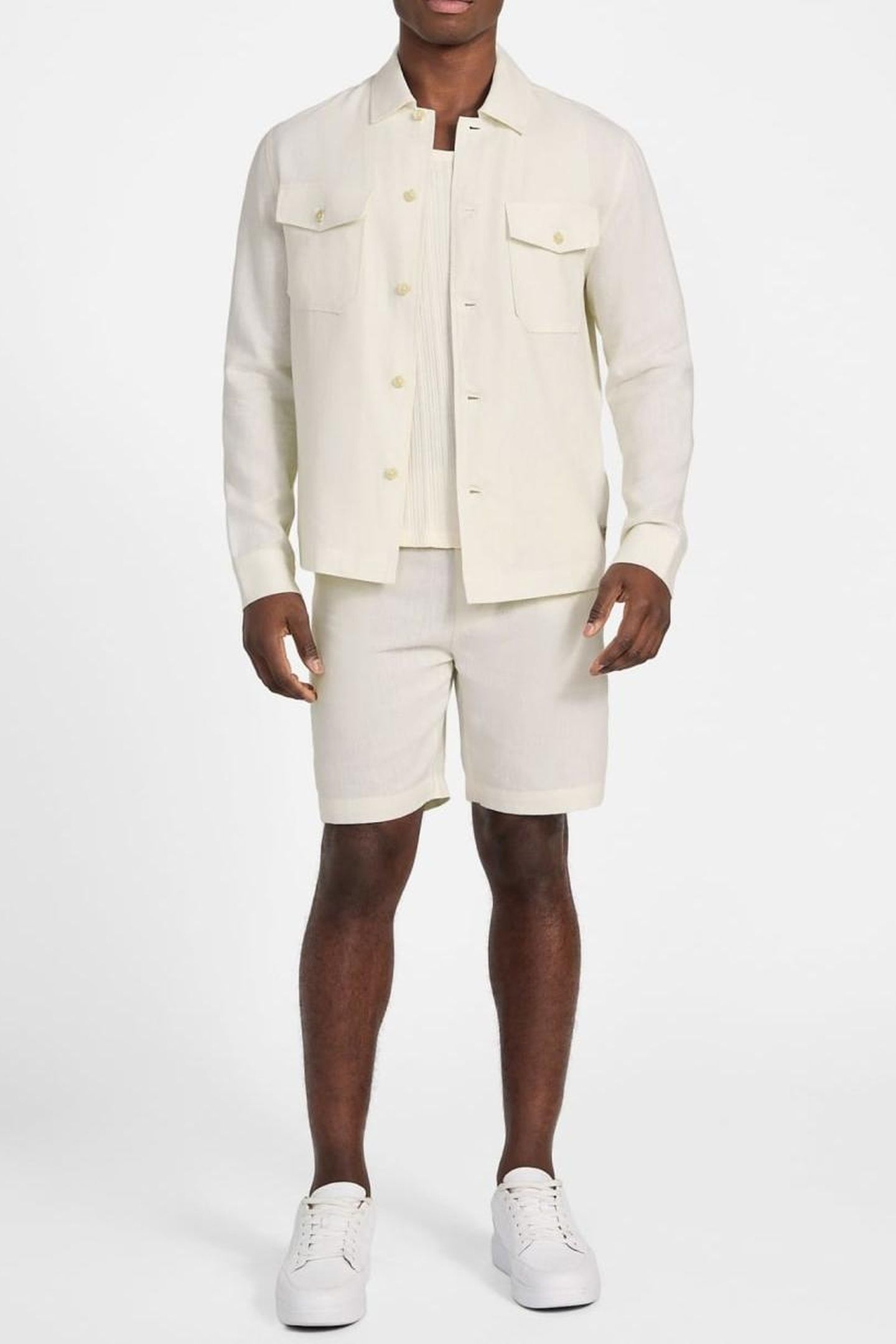 GUESS ECO FLETCHER LINEN OVER PEARL WHITE MULTI 1