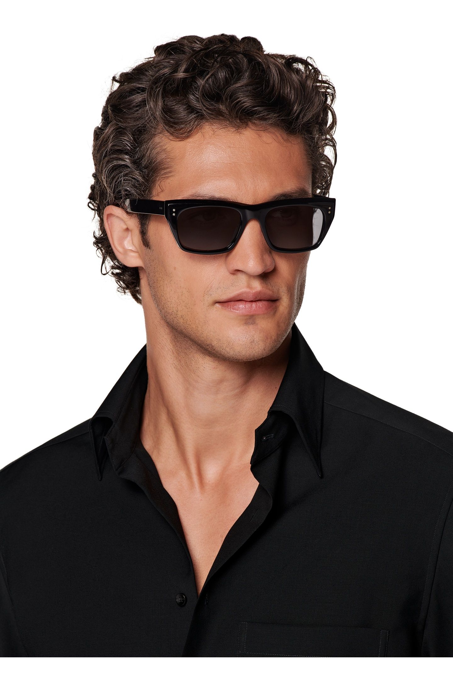 WASHABLE WOOL BLACK CASUAL SHIRTS BLACK 8