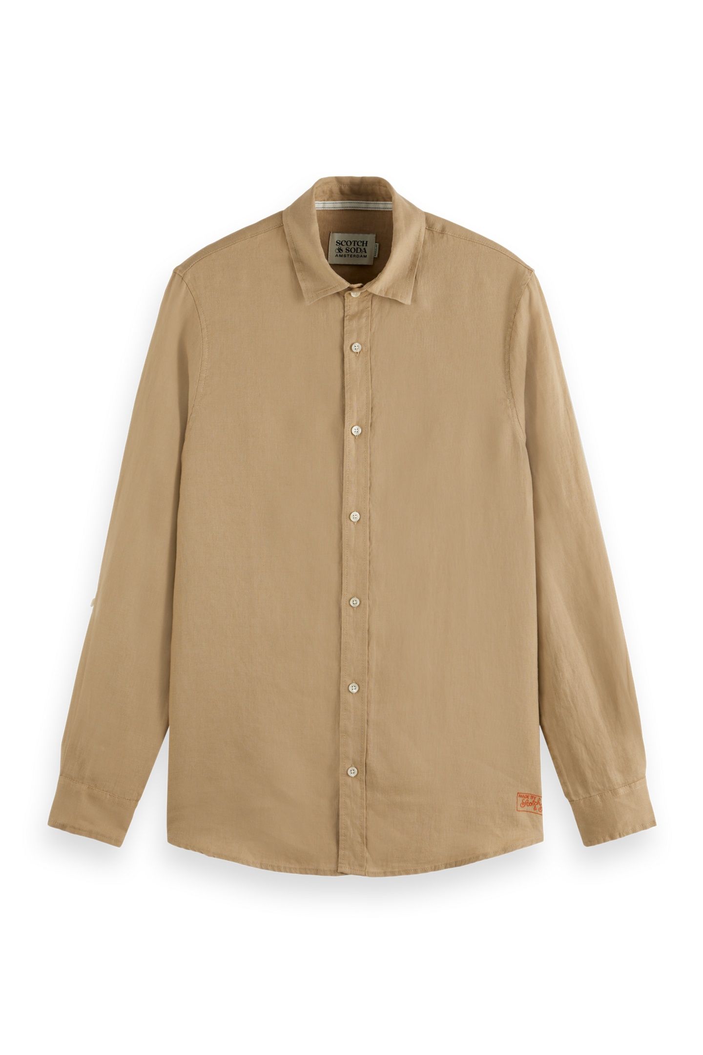 REGULAR-FIT LINEN SHIRT TANNIN 2
