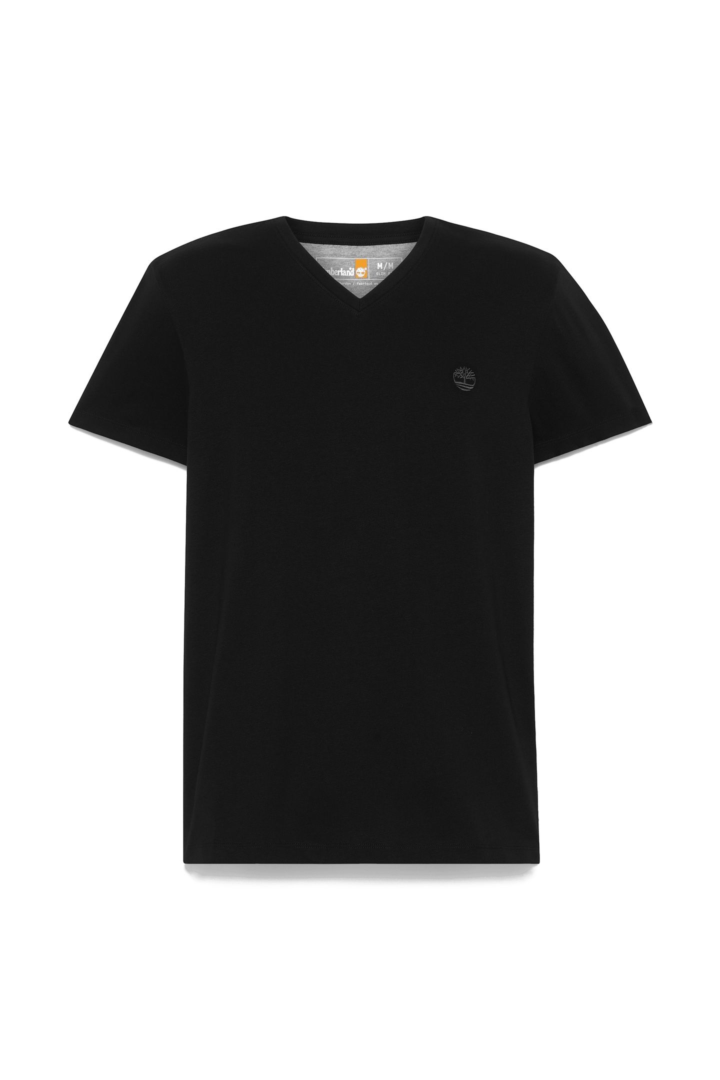 V NECK SHORT SLEEVE TEE BLACK 3