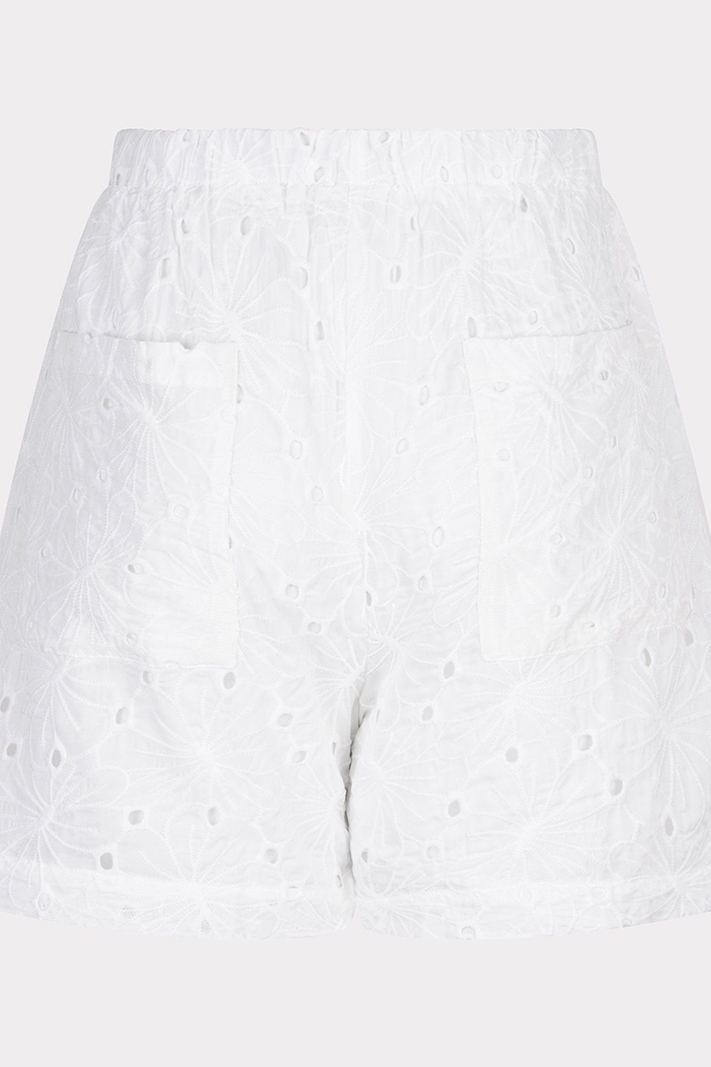 SHORTS EMBROIDERY FLOWER OFF WHITE 5