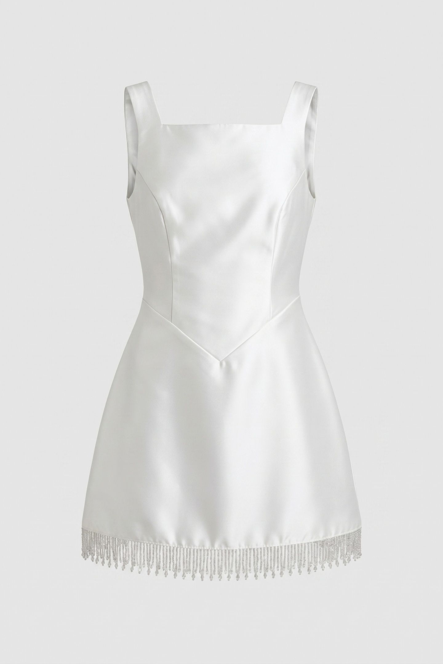 EMBELLISHED MINI DRESS WHITE 6