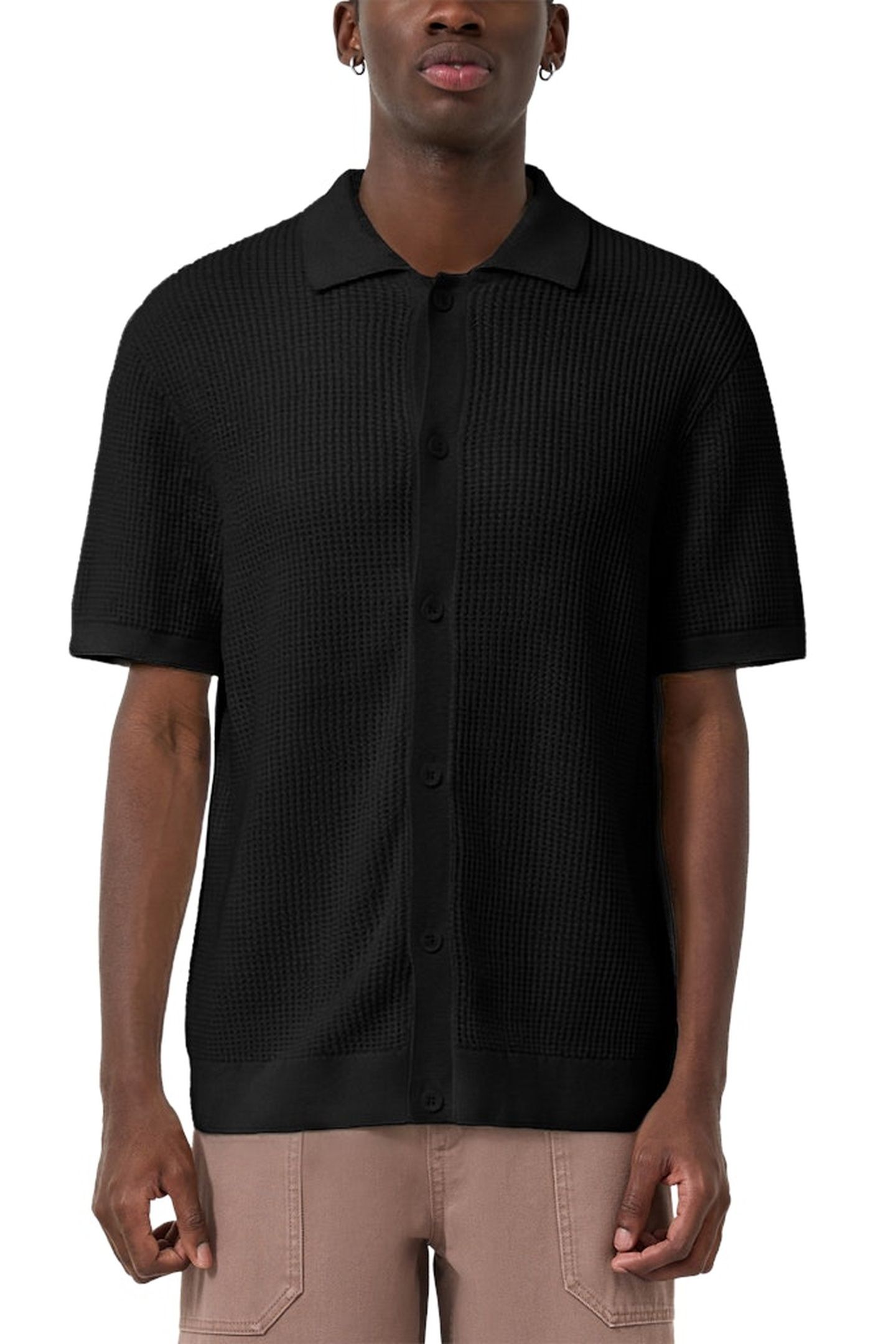 S.OLIVER-QS PULLOVER SHORTSLEEVE BLACK 1