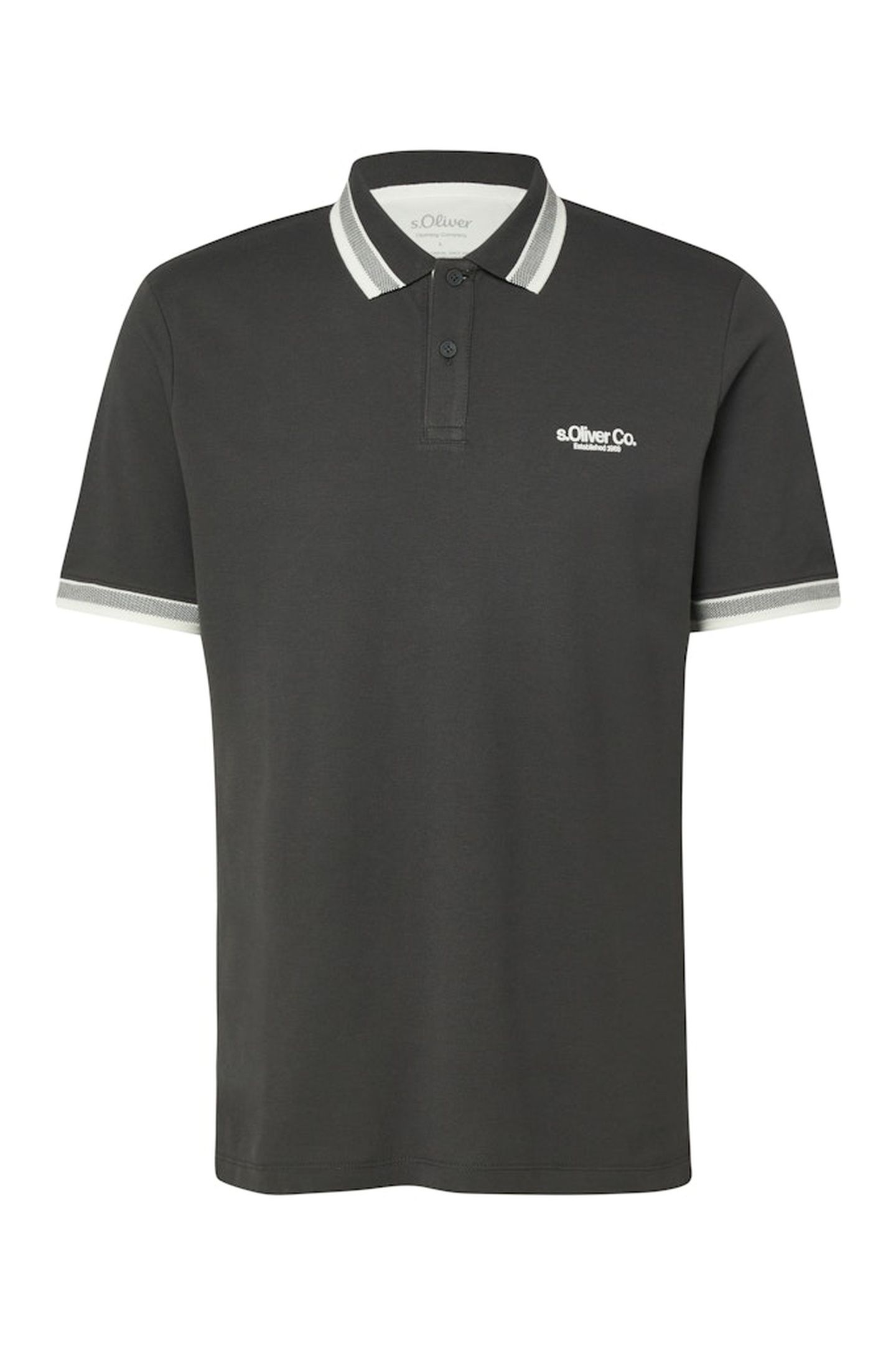 S.OLIVER POLOSHIRTS GREY/BLACK 7