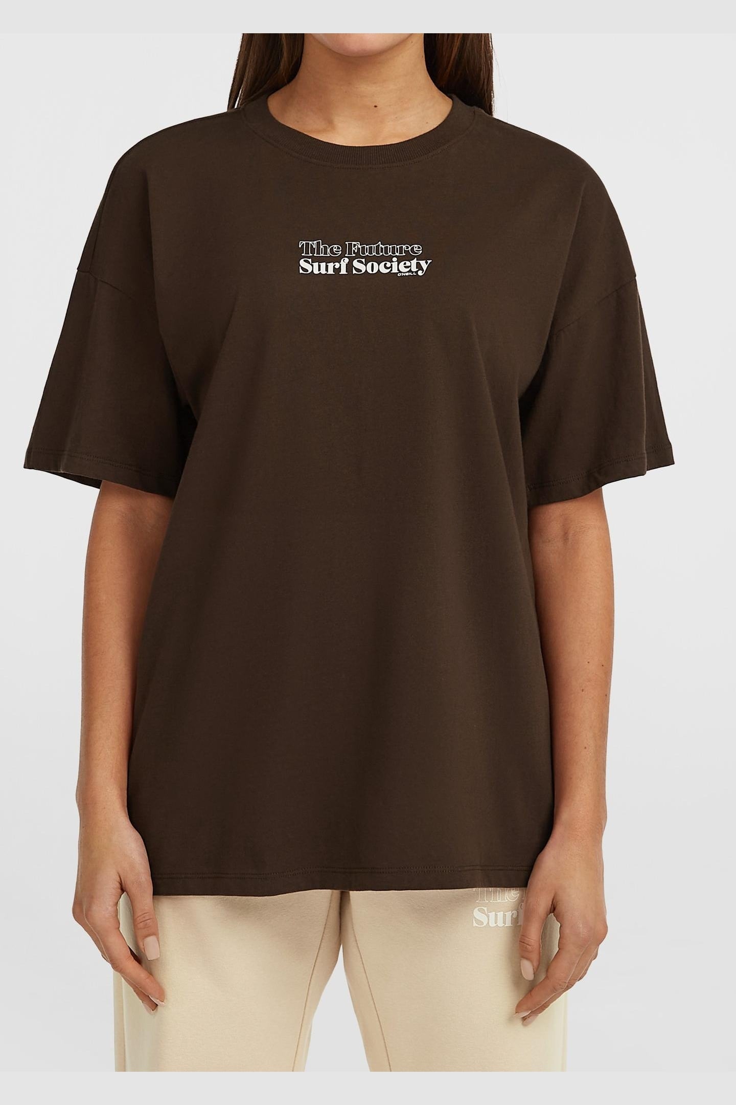THE FUTURE SURF SOCIETY T-SHIRT COFFEE BEAN 1