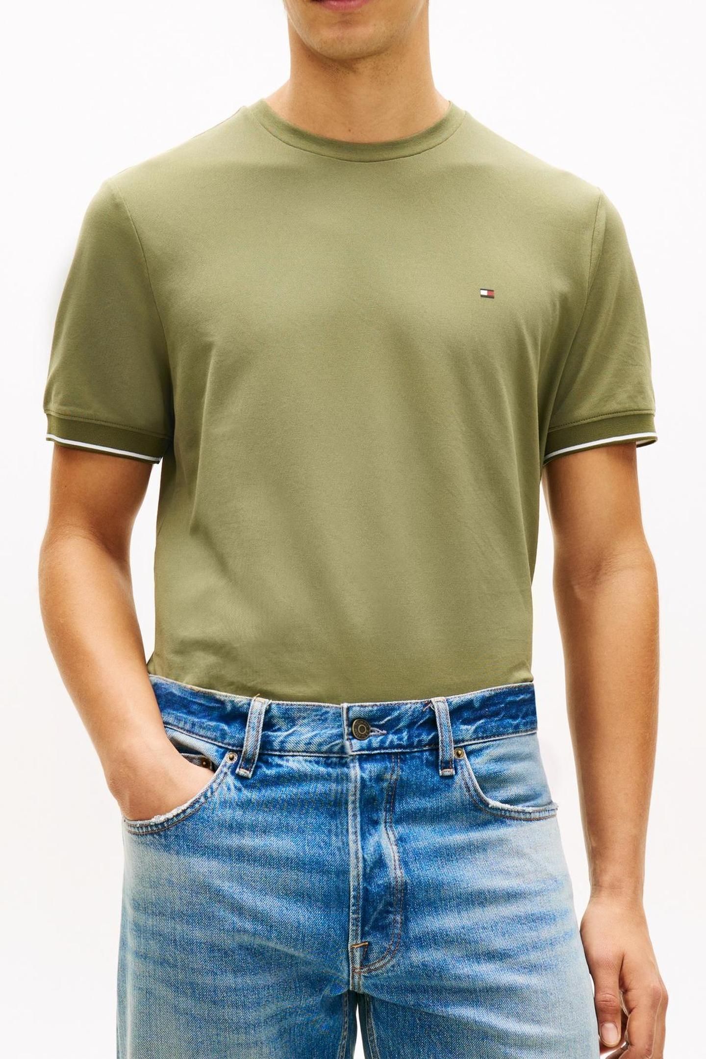 PERFORMANCE TIPPED T-SHIRT DARK ARTICHOKE 2