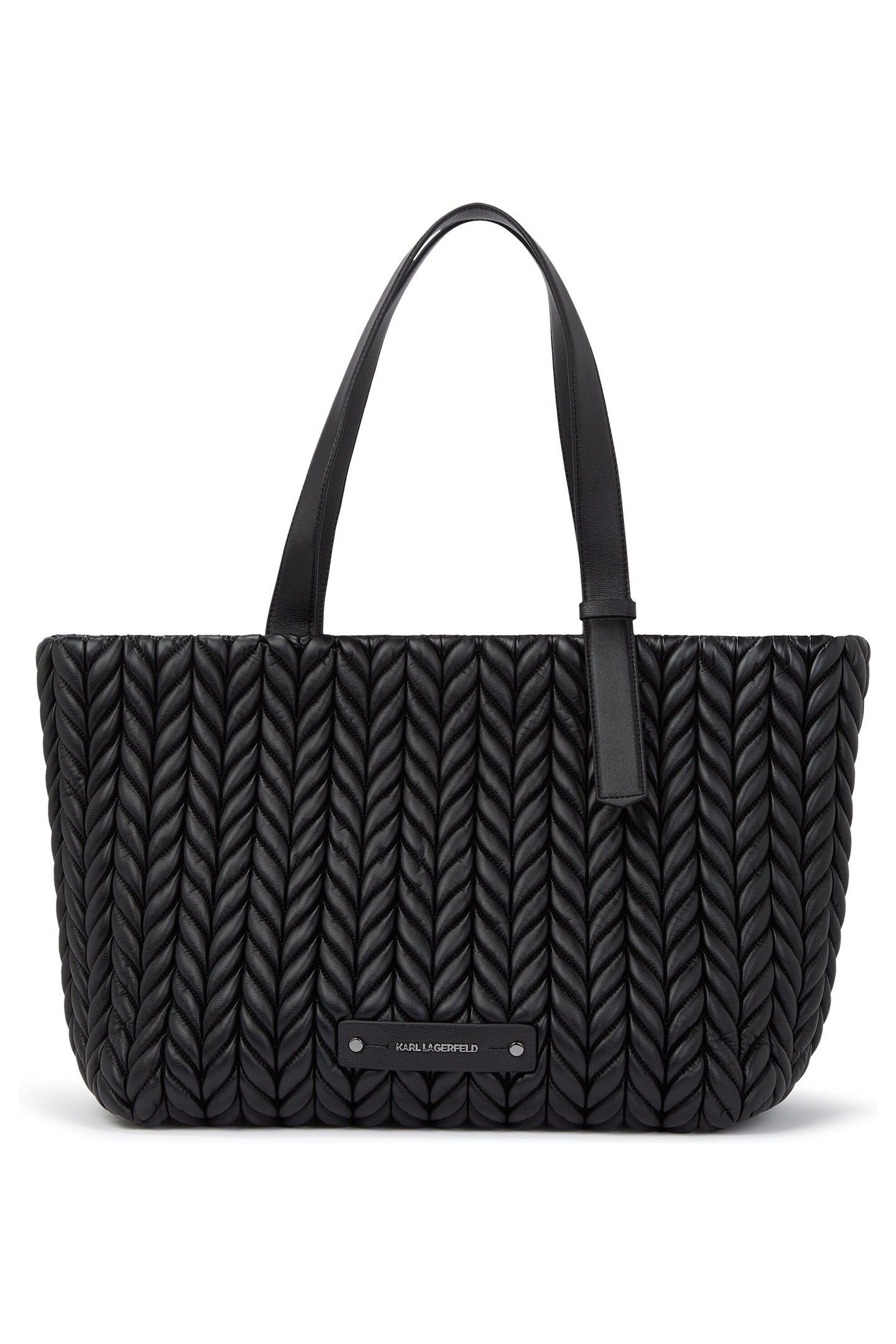 K/WEAVE LARGE TOTE BLACK-NICKEL 2