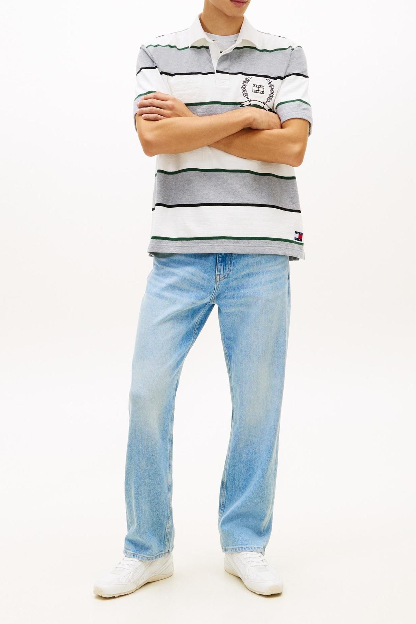 TJM RELAXED SS STRIPE POLO GREY HEATHER STRIPE 2