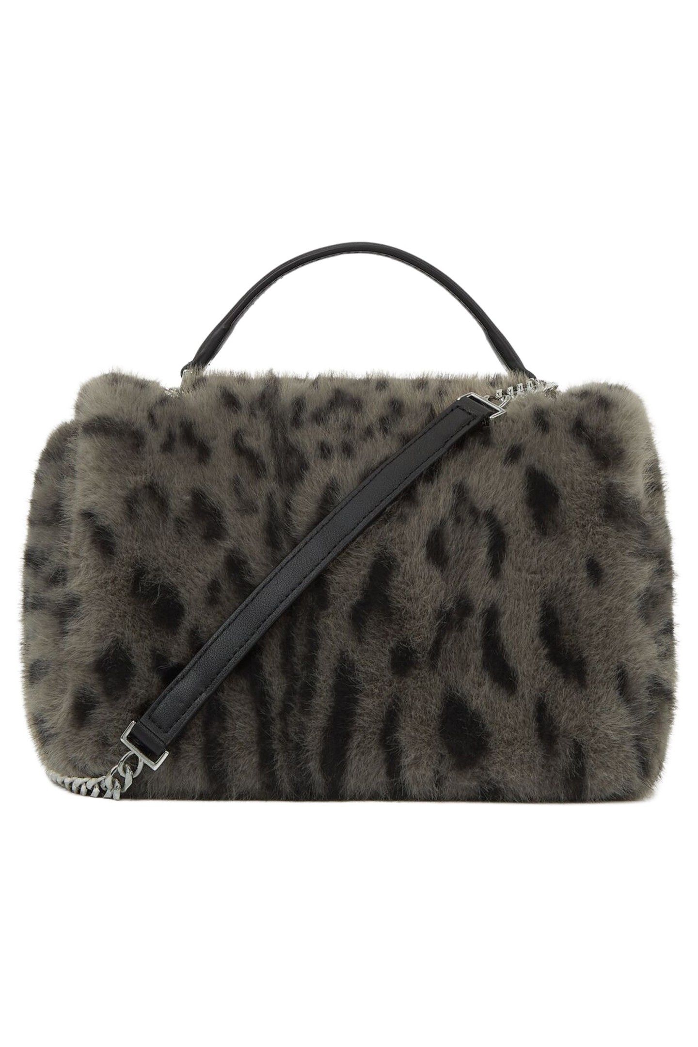 K/TEXTURED SIGN SHOULDER BAG GREY LEOPARD 2