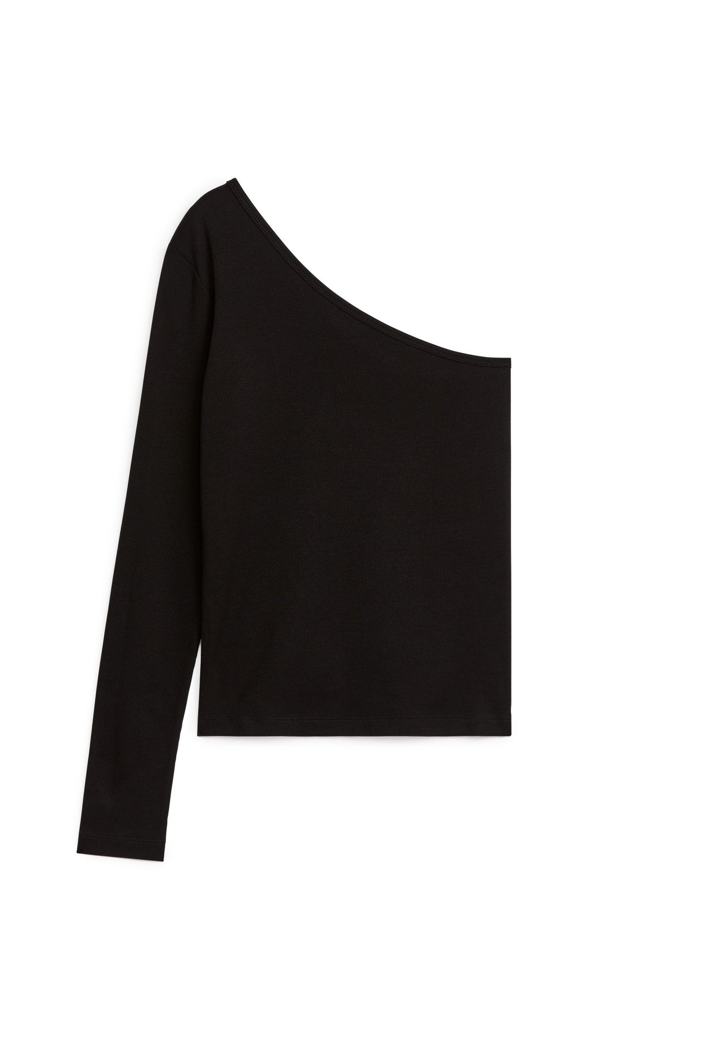 SLEEK COTTON RIB LS BLACK 3
