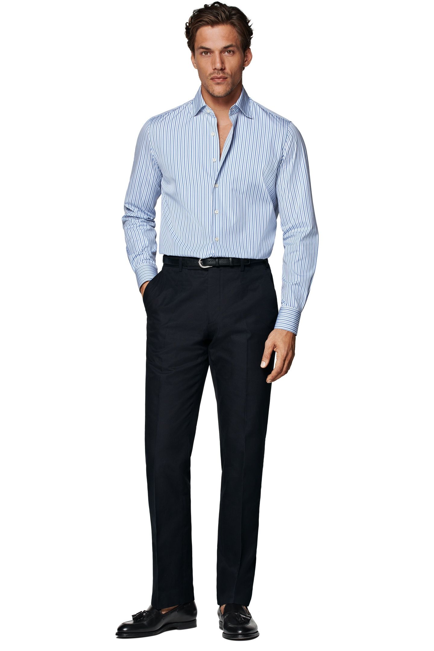 RETRO STRIPE MULTI COLOUR FORMAL SHIRTS BLUE 5
