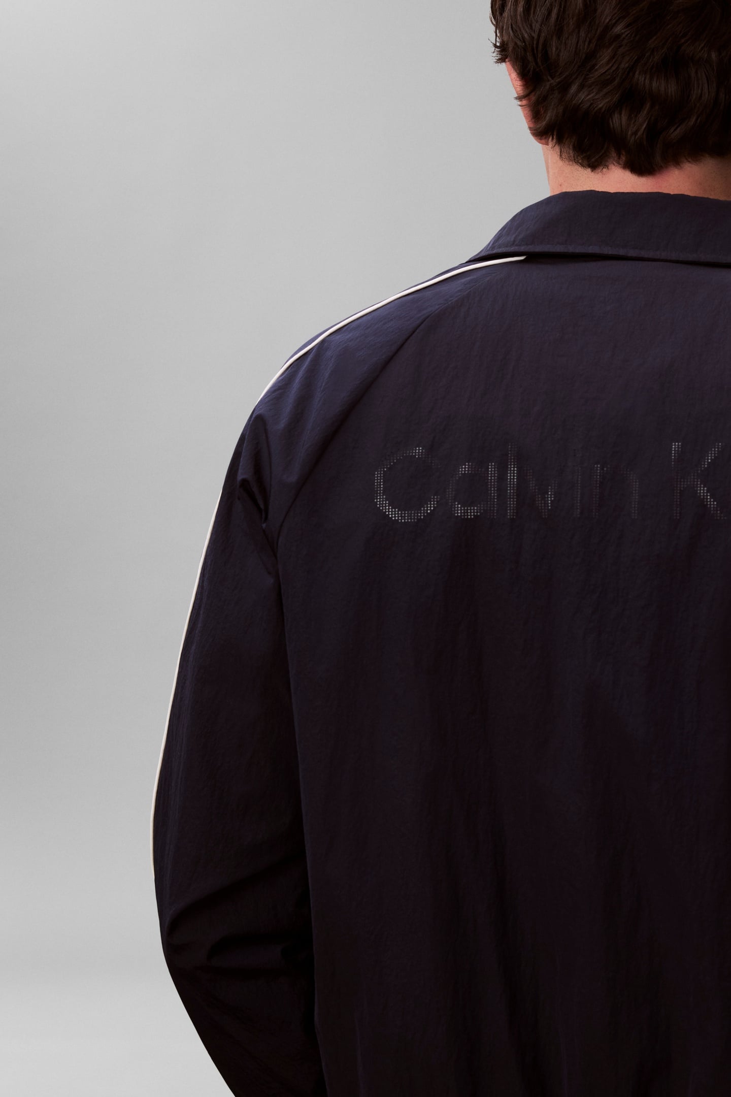 LS NYLON SNAP BOMBER JACKET DARK SAPPHIRE 3