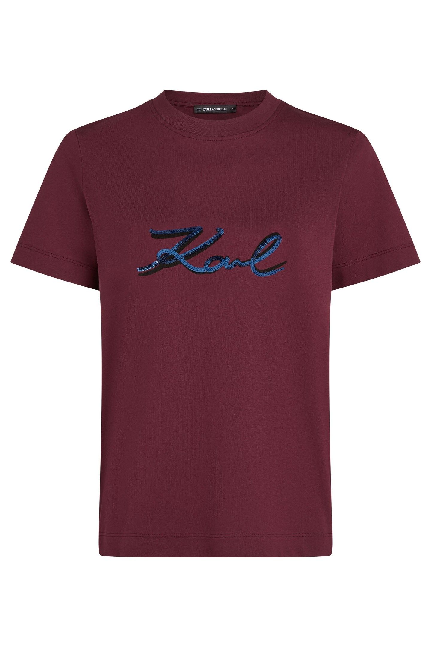 SIGNATURE SEQUINS T-SHIRT WINDSOR BURGUNDY 4