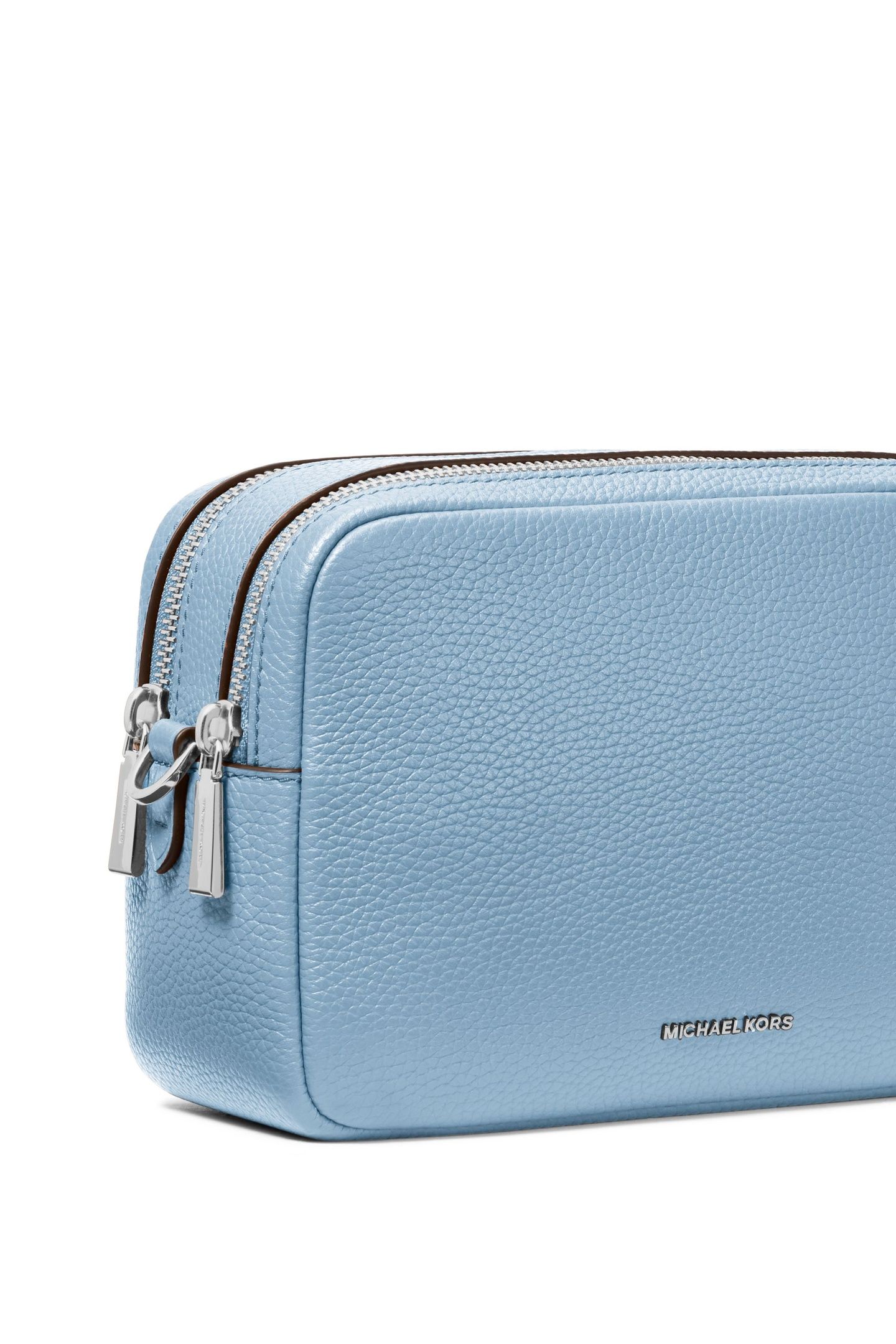 MEDIUM DOUBLE ZIP CHAIN CAMERA CROSSBODY CHAMBRAY 3