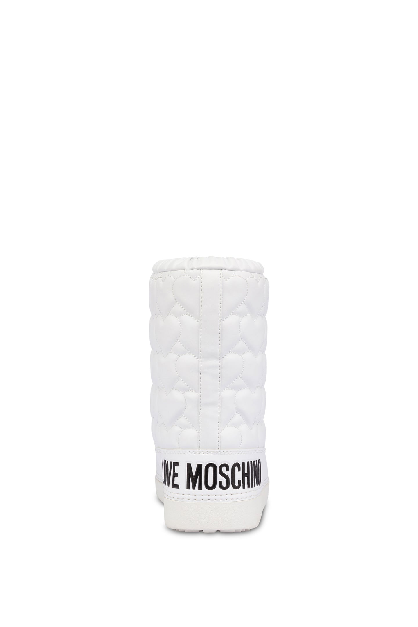 HEART QUILTED SNOW BOOTIES WHITE 3