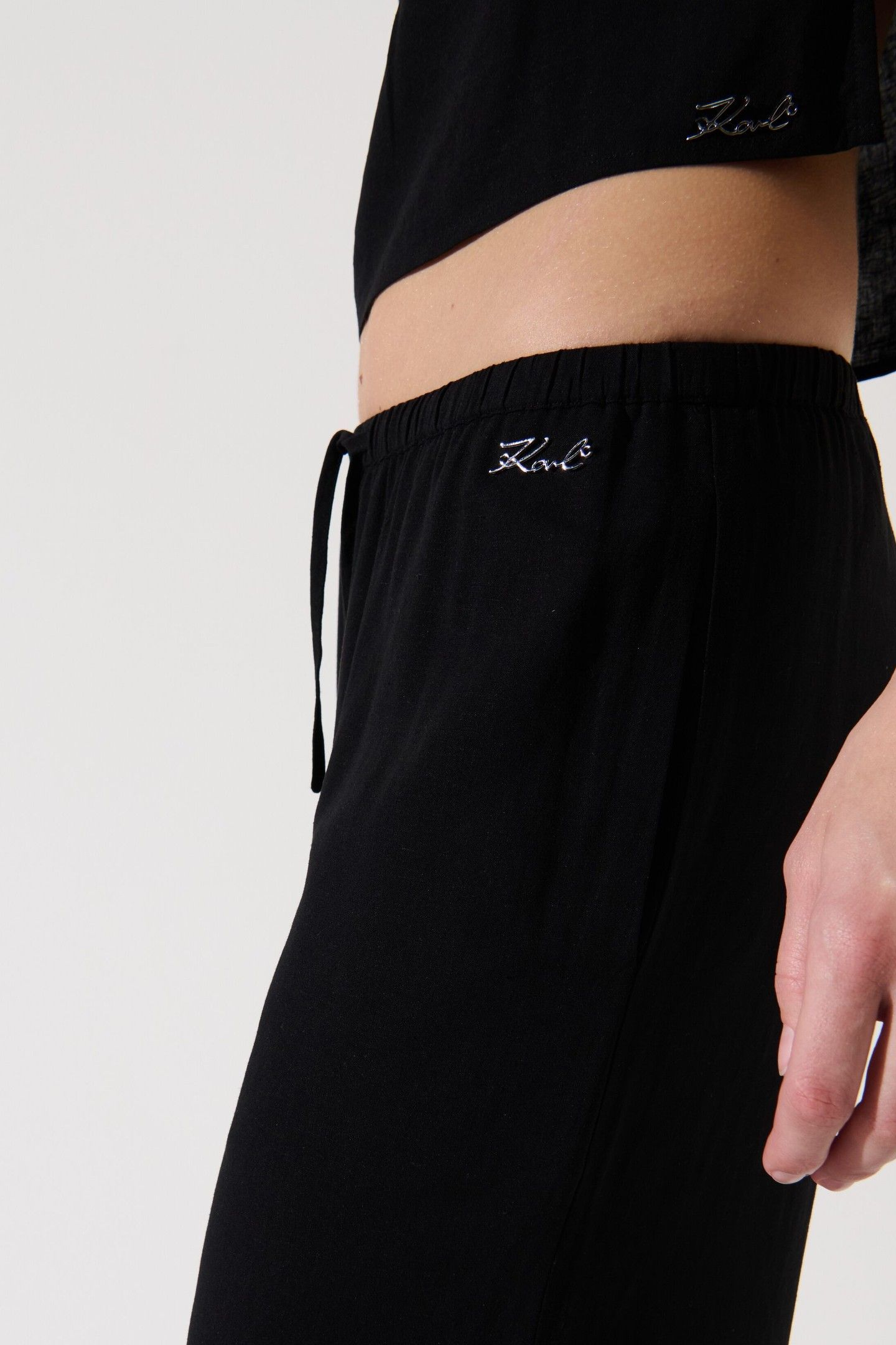 KARL SIGNATURE BEACH TROUSERS BLACK 3