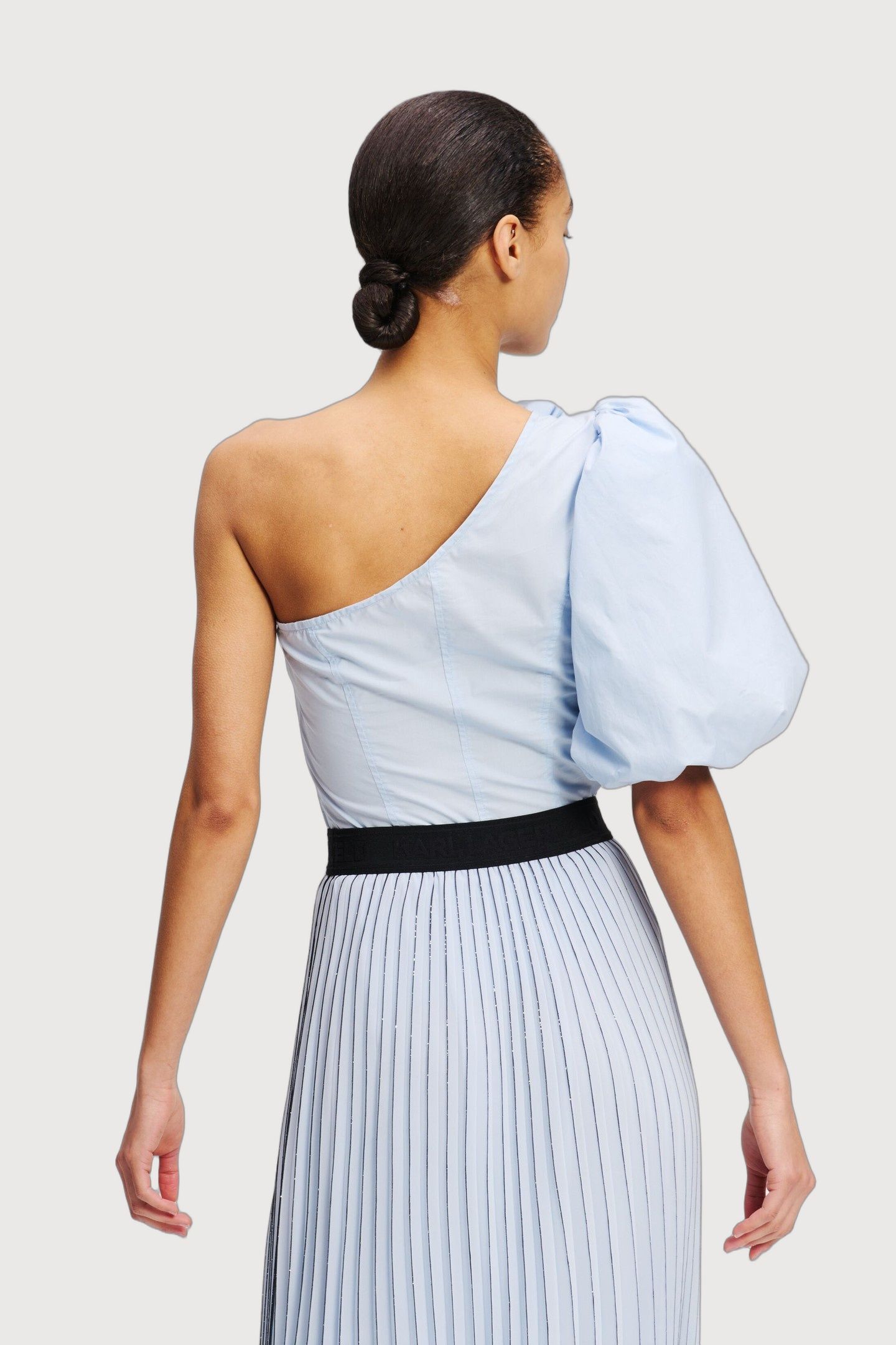 FLOWER ONE SHOULDER BLOUSE KENTUCKY BLUE 2