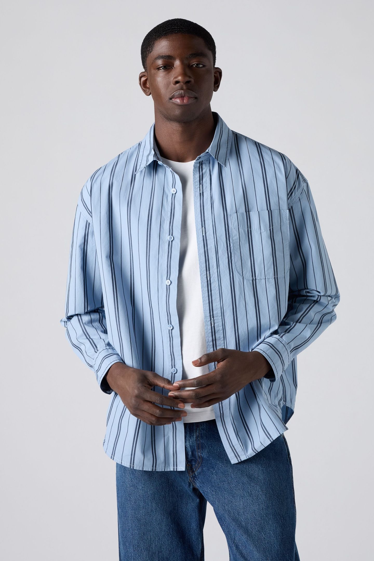 CORDUROY LOOSE BUTTON-UP SHIRT 2