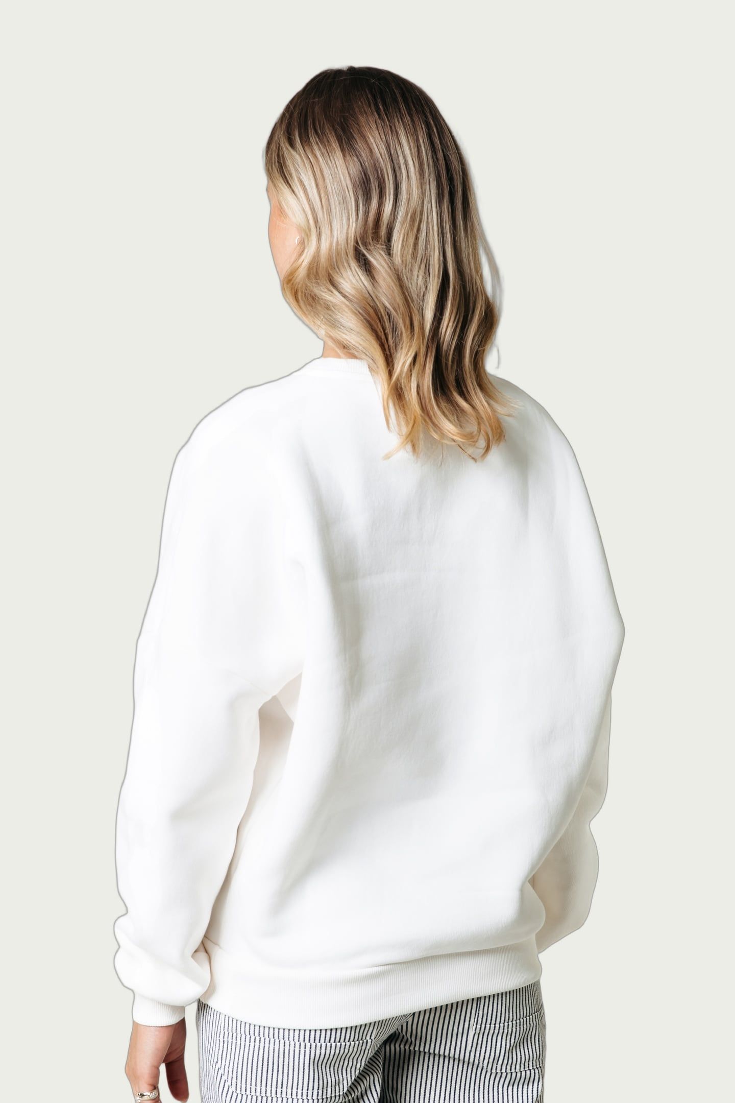 BITE THE DUST DROPPED SHOULDER SWEATER OFF WHITE 2