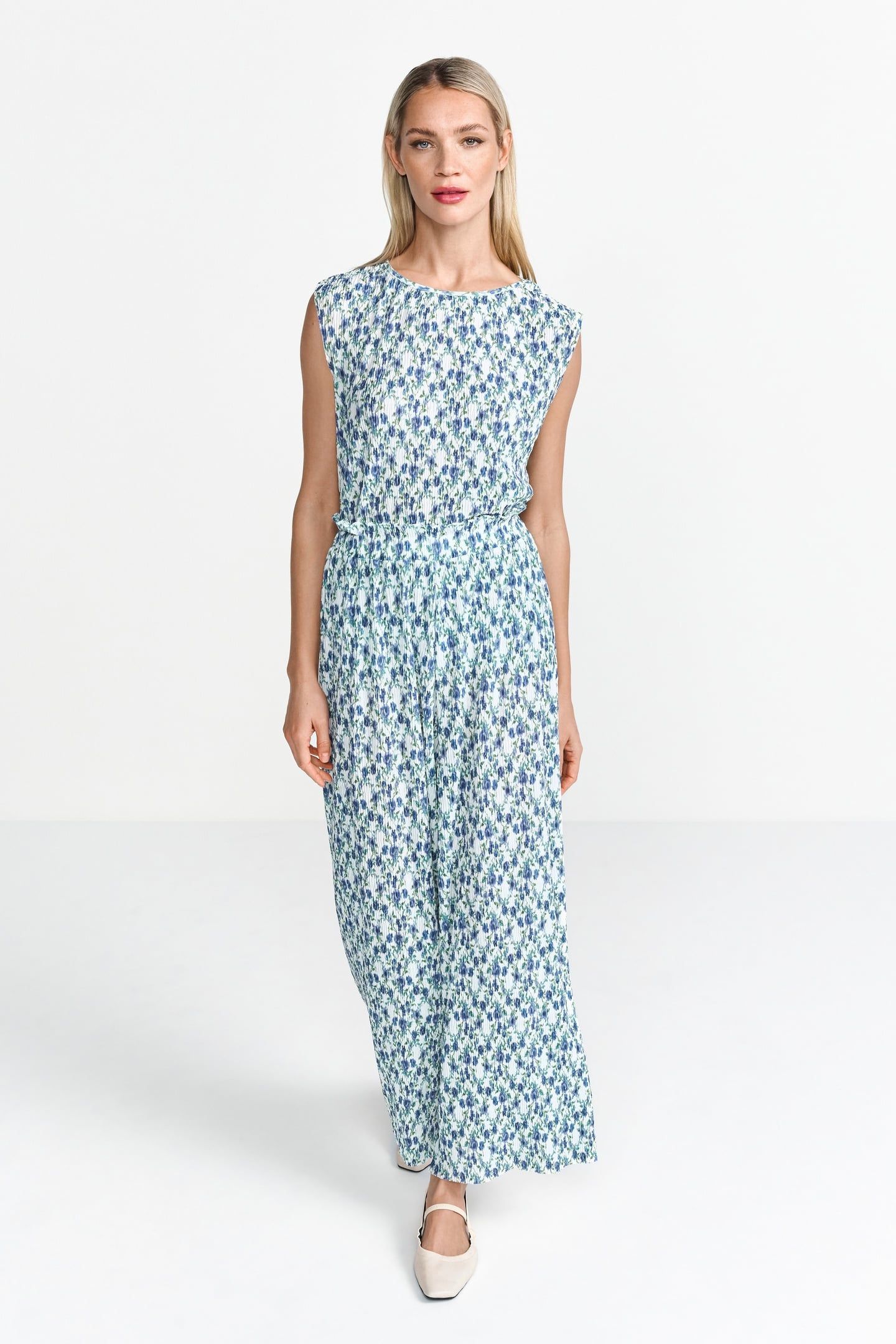 PRINTED CRINKLE TOP PALACE BLUE 1