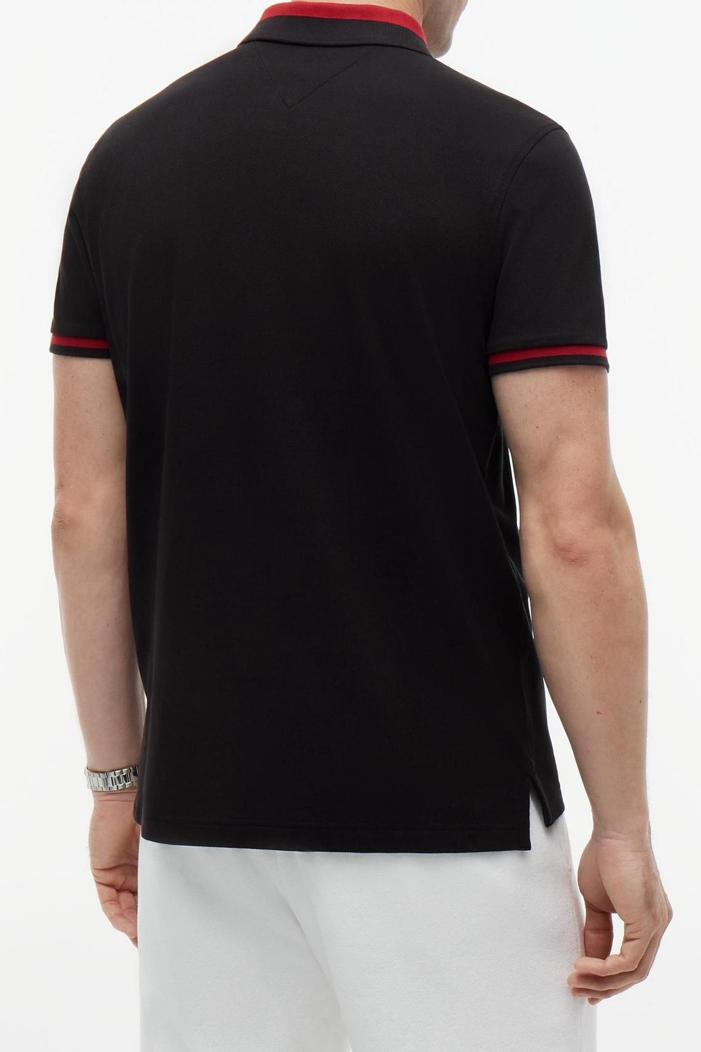 CONTRAST COLLAR BLOCK POLO BLACK 2