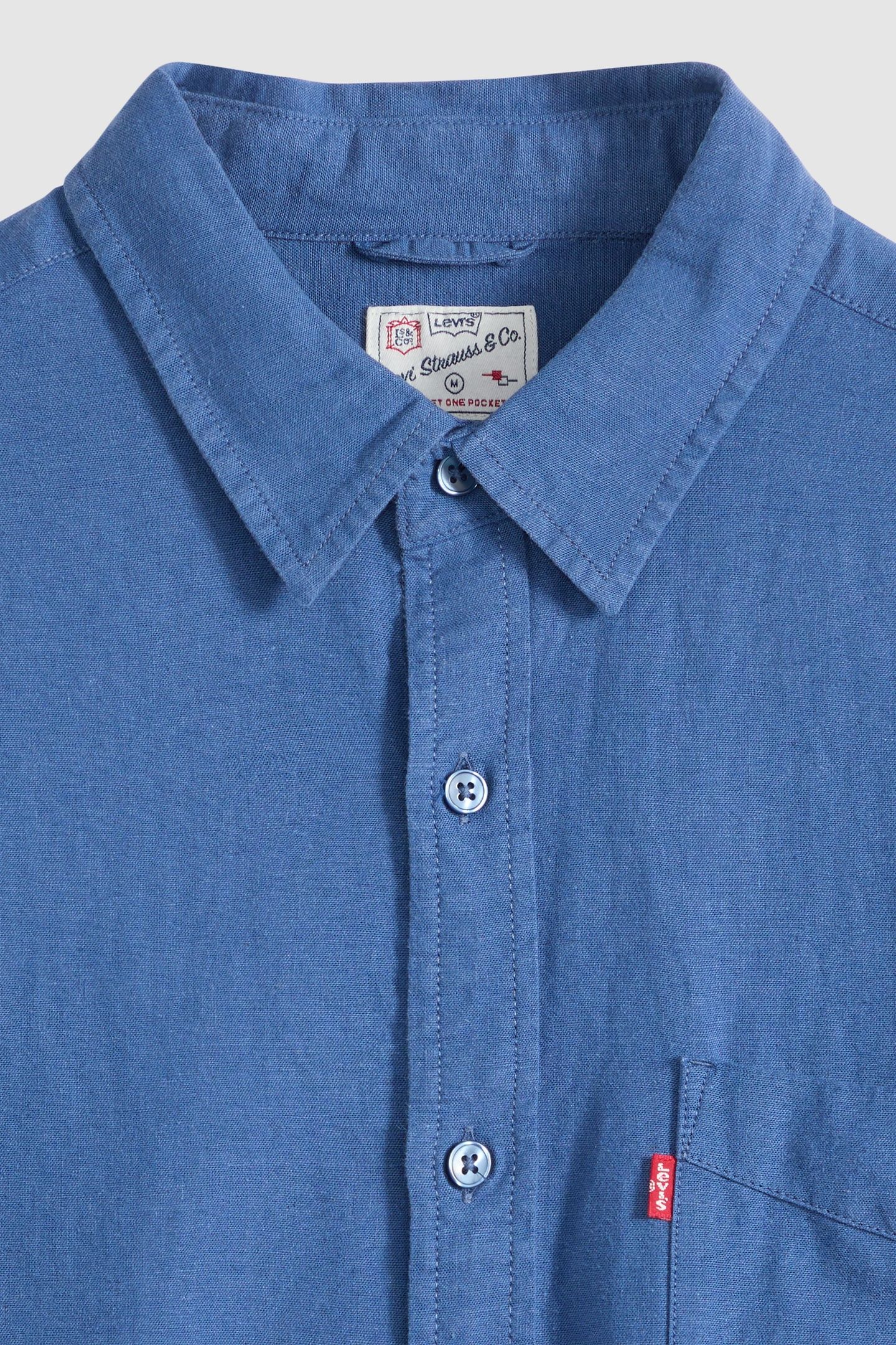 SUNSET ONE POCKET COTTON LINEN SHIRT 6
