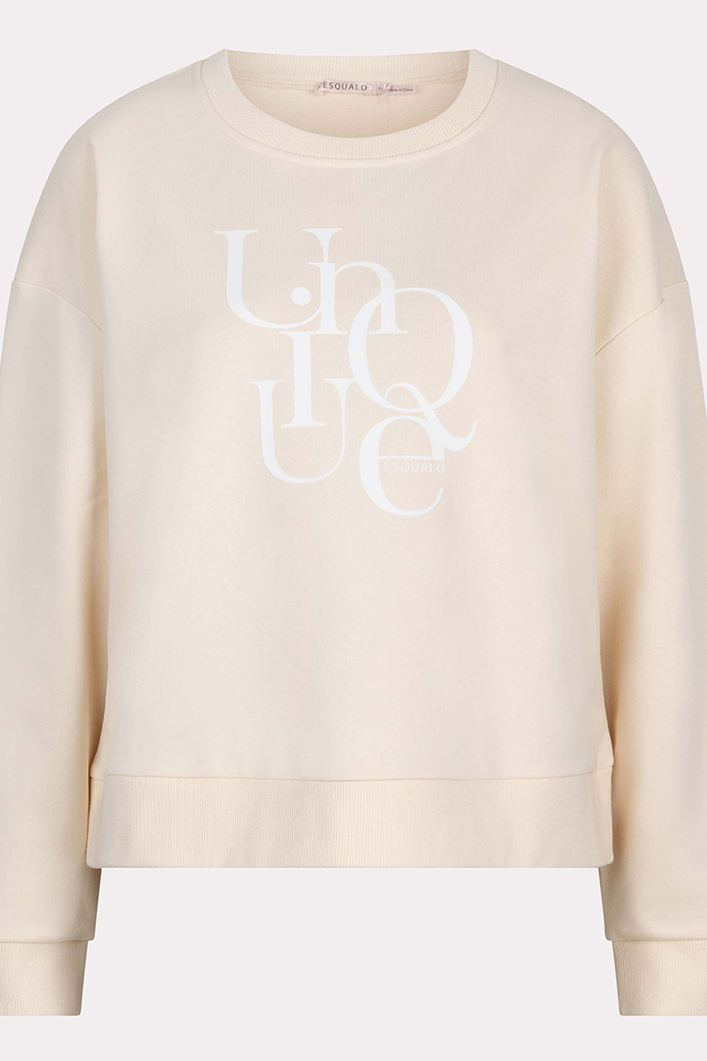 SWEATER FLOCK PRINT “UNIQUE NATURAL 5