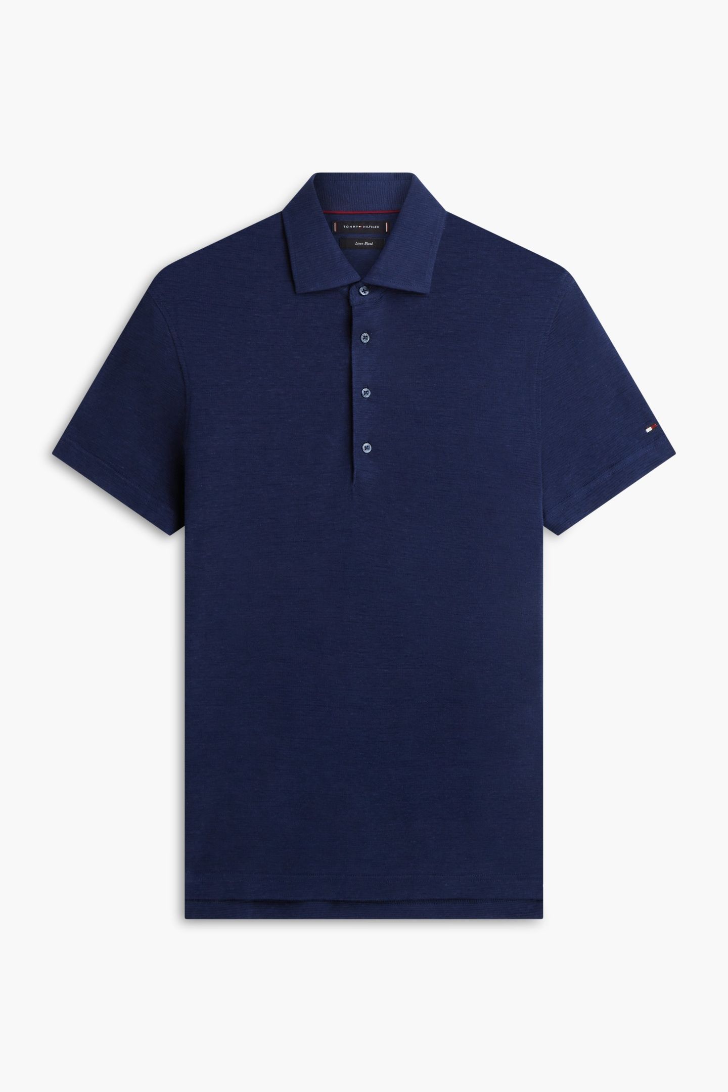 DC SPREAD COLLAR LINEN POLO NAVY IRIS 4